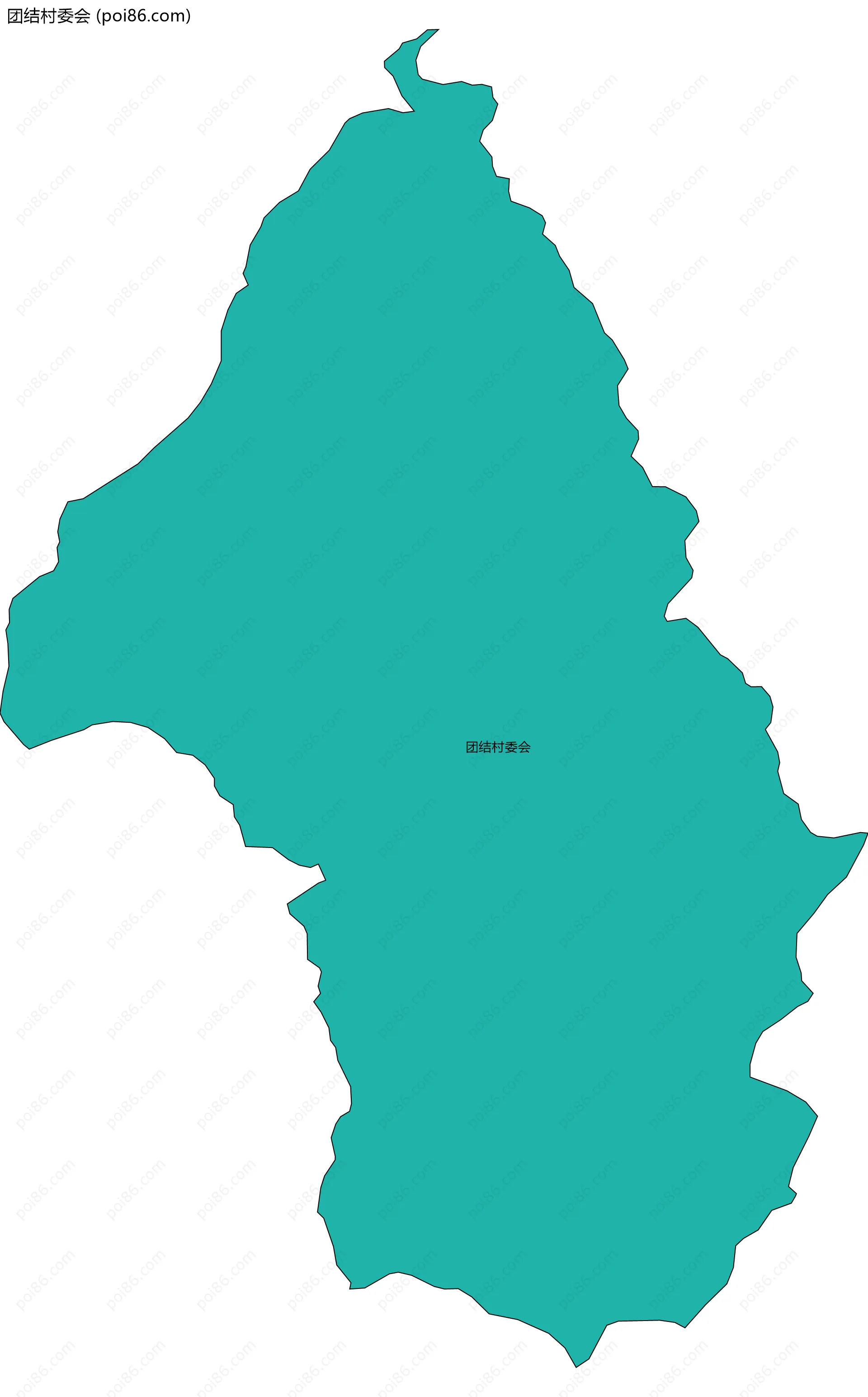 团结村委会边界地图