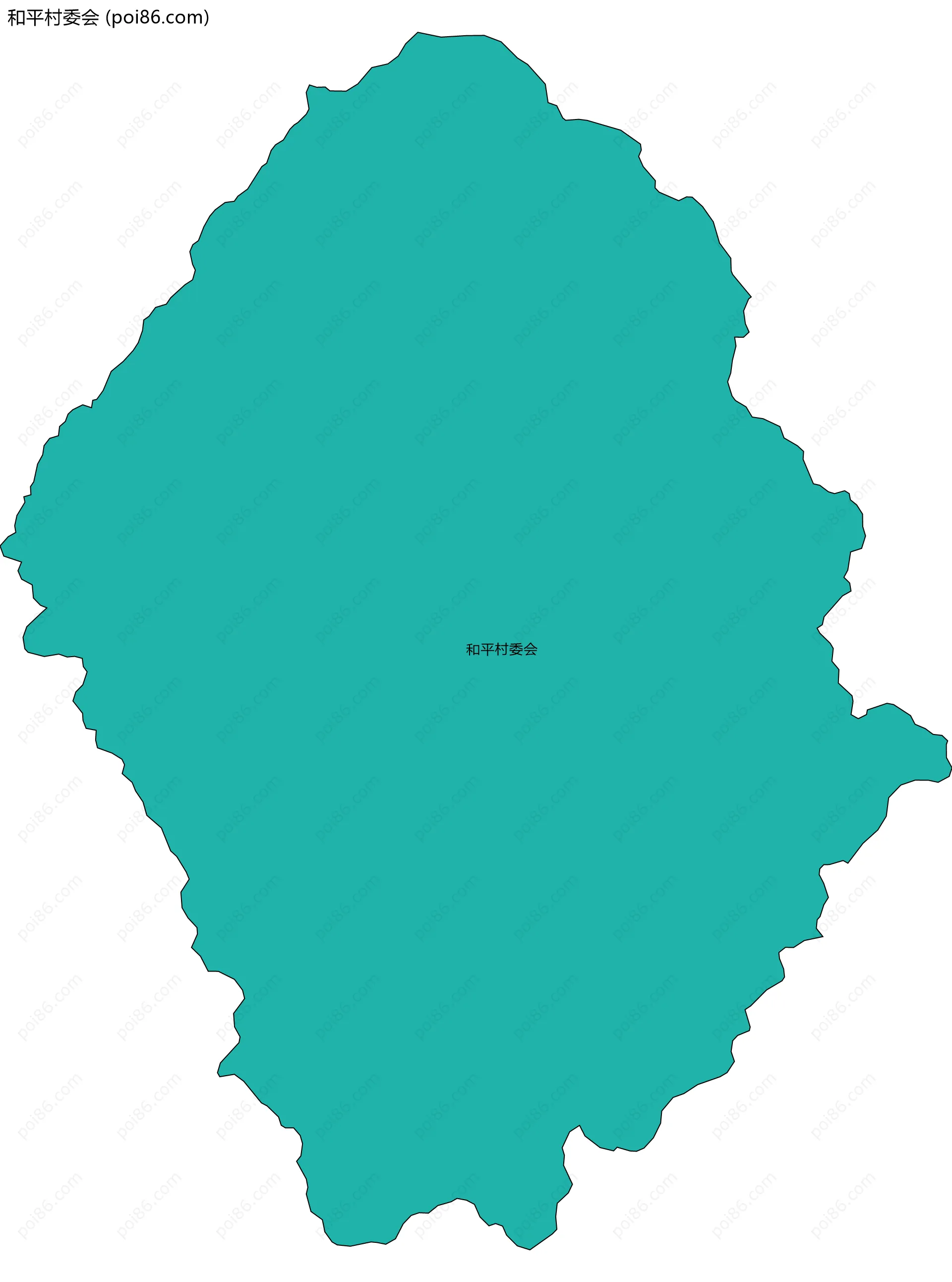 和平村委会边界地图