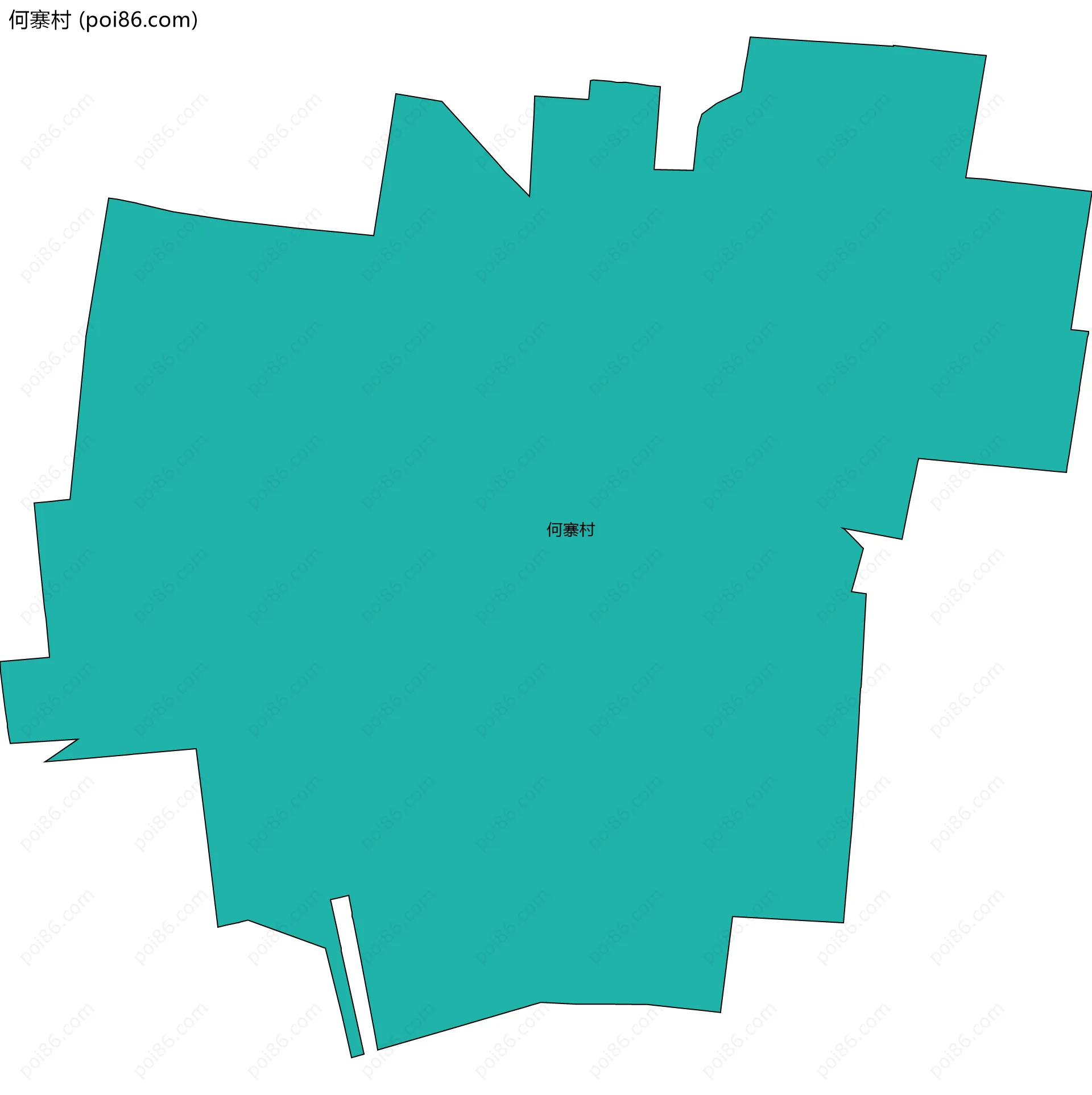 何寨村边界地图