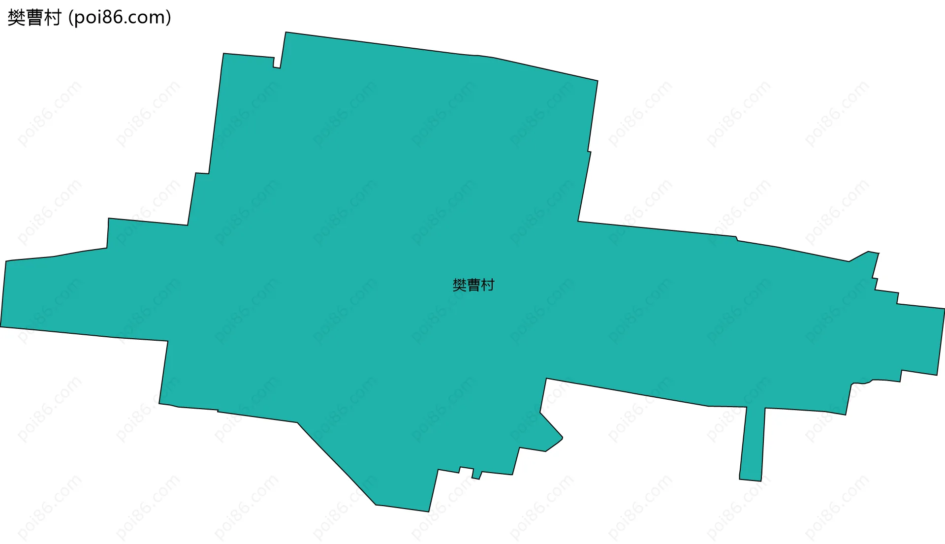 樊曹村边界地图