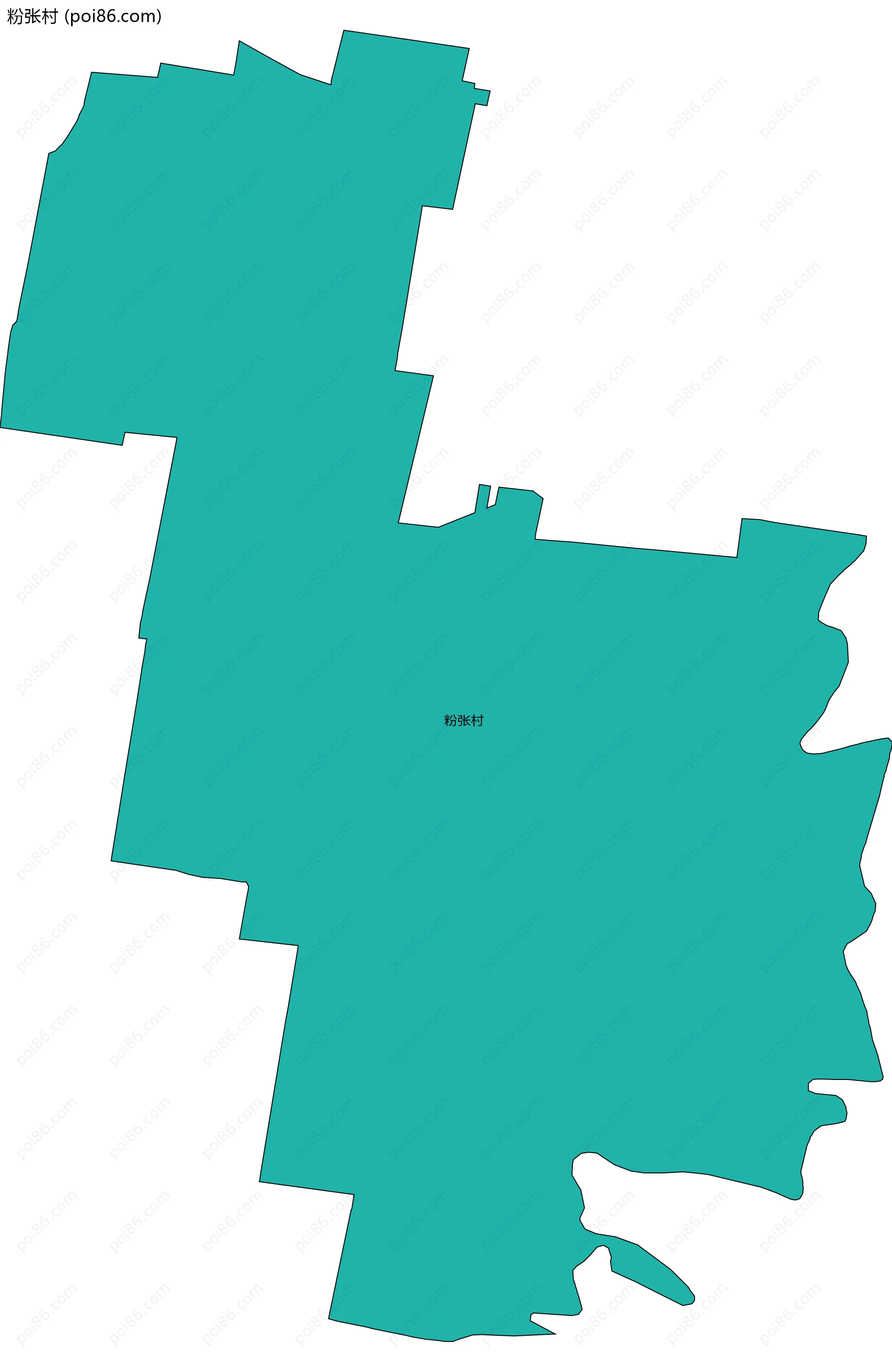 粉张村边界地图