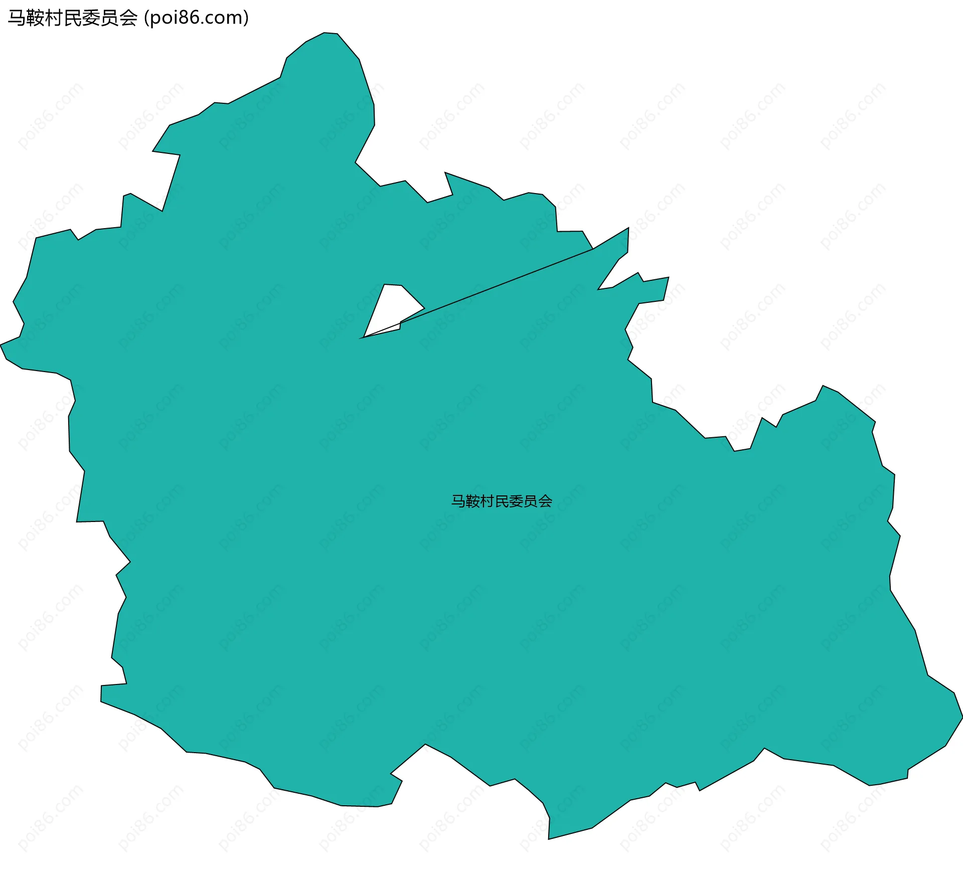 马鞍村民委员会边界地图
