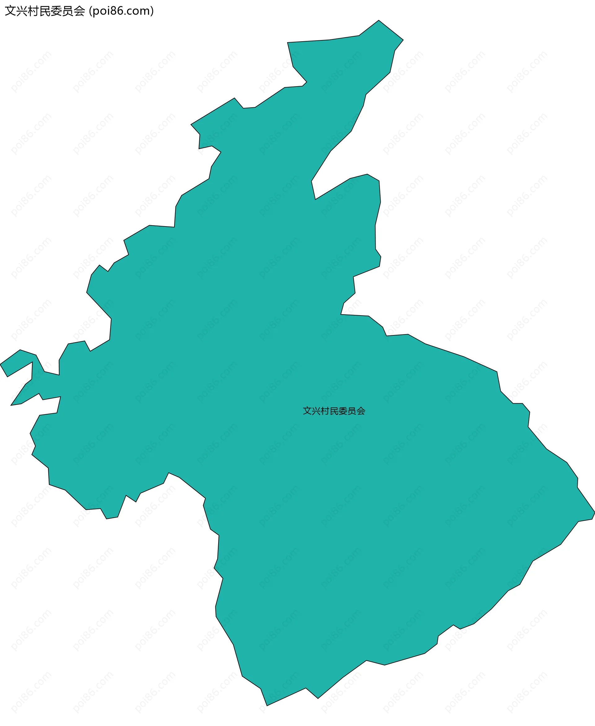 文兴村民委员会边界地图