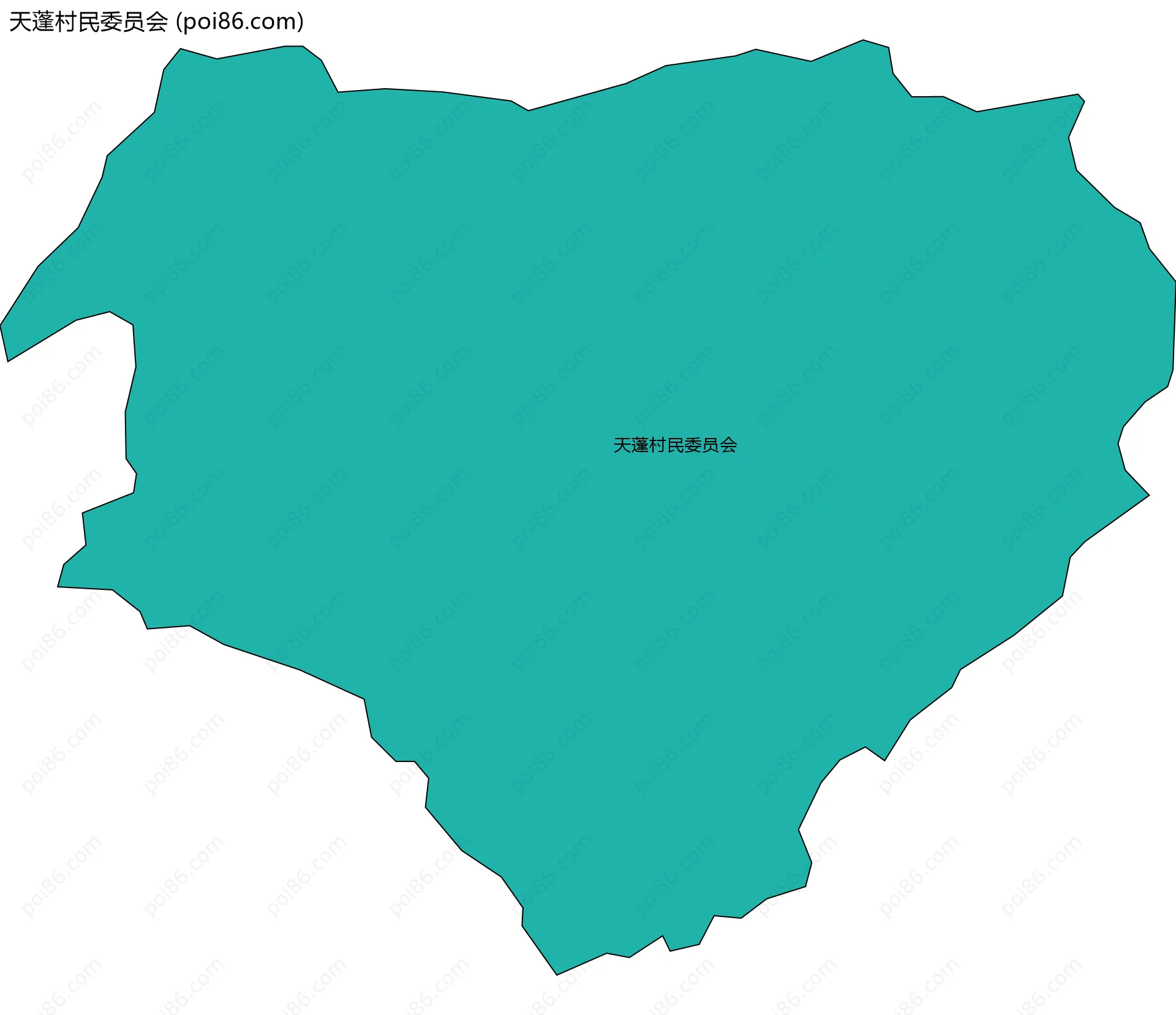 天蓬村民委员会边界地图
