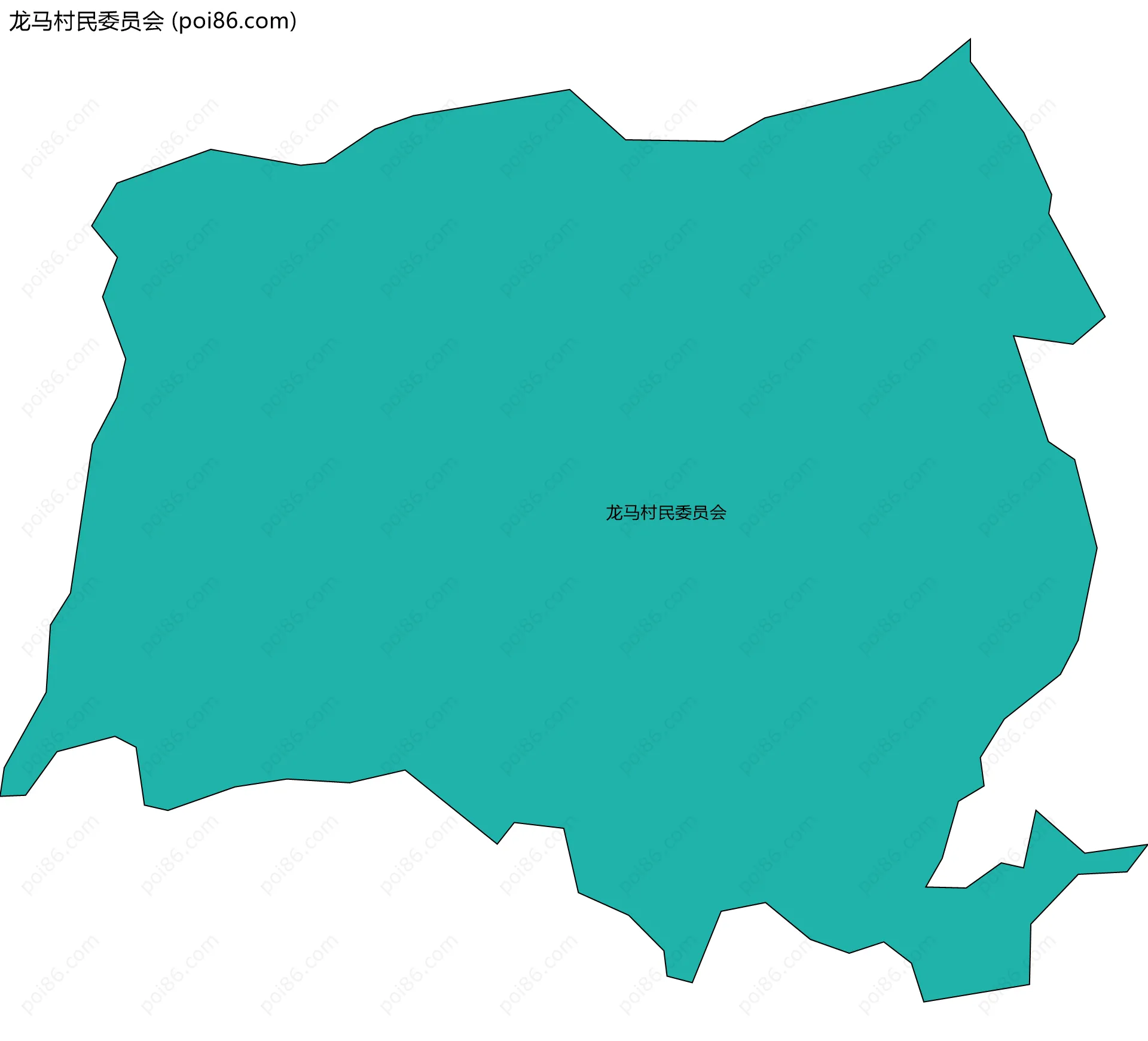 龙马村民委员会边界地图