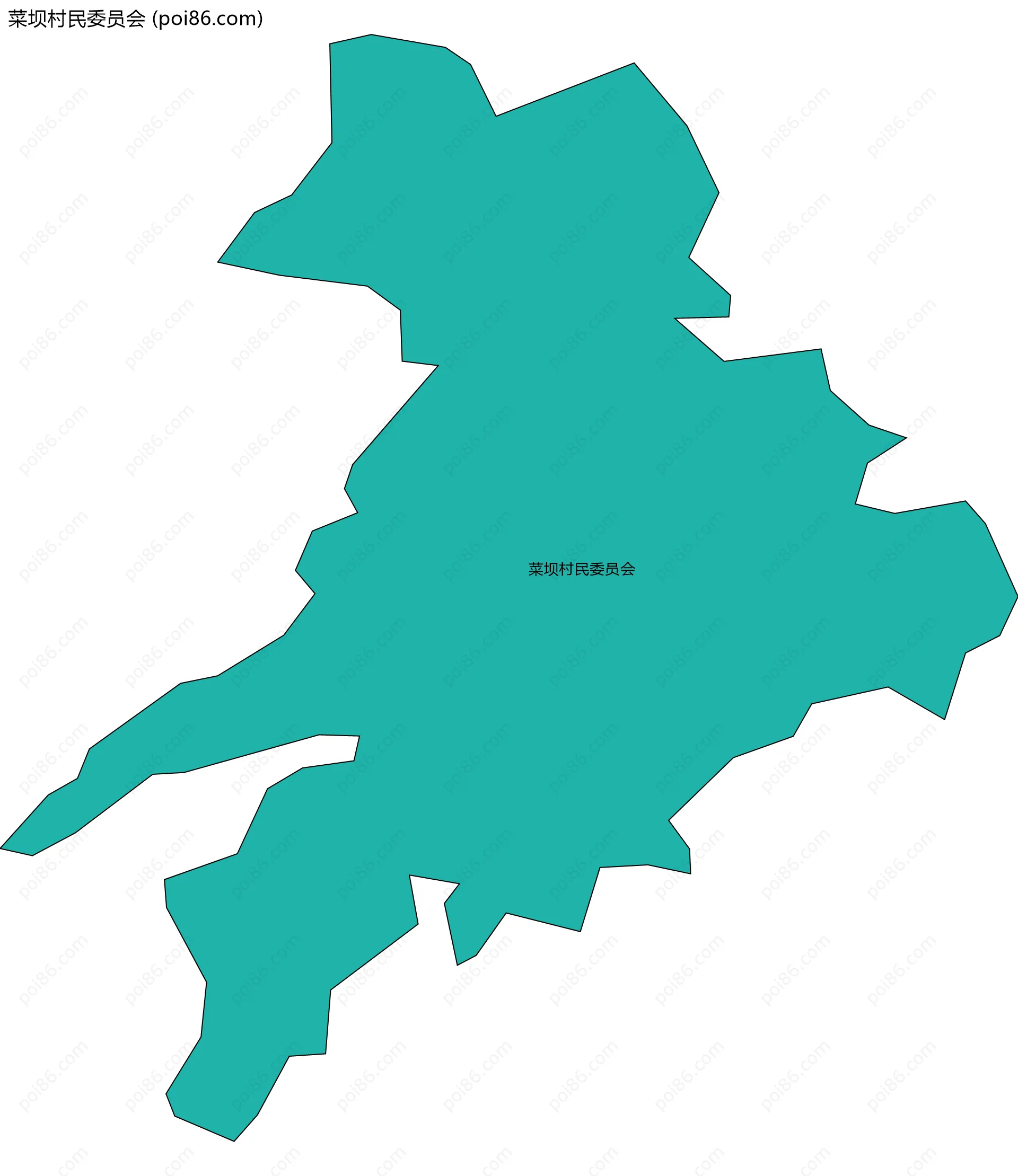 菜坝村民委员会边界地图