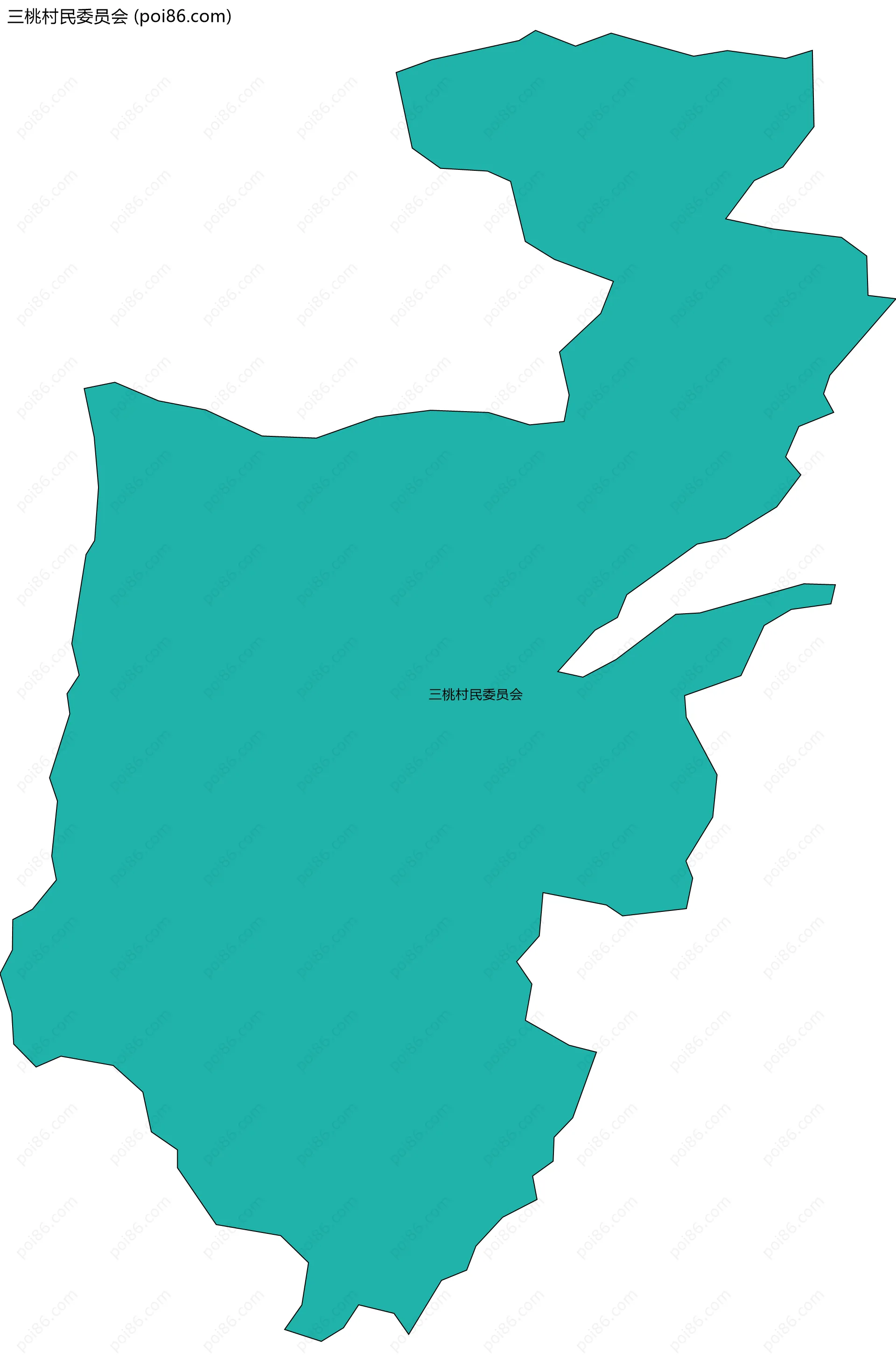 三桃村民委员会边界地图