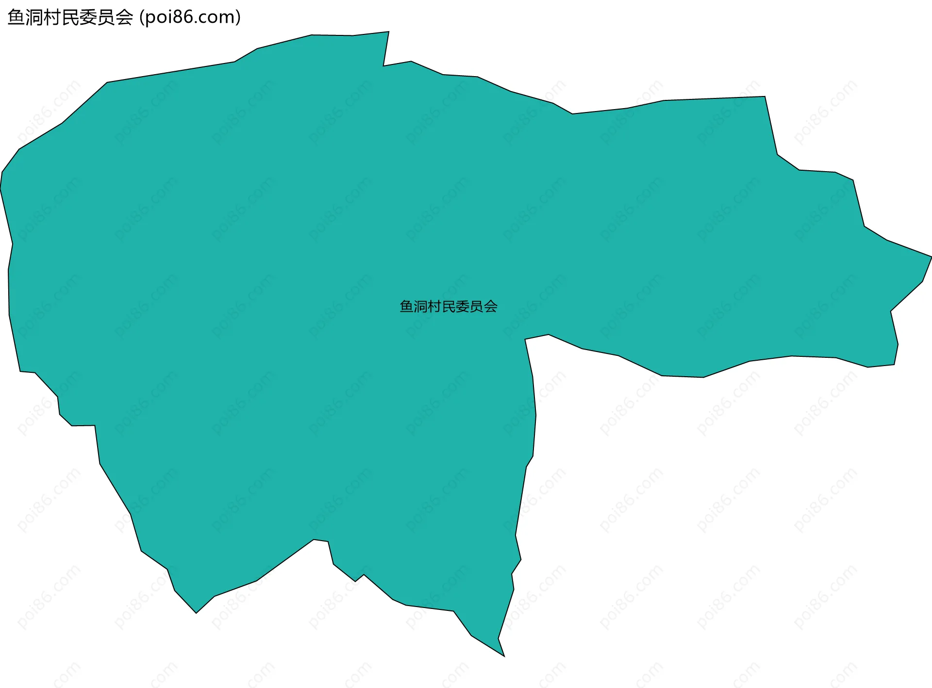 鱼洞村民委员会边界地图