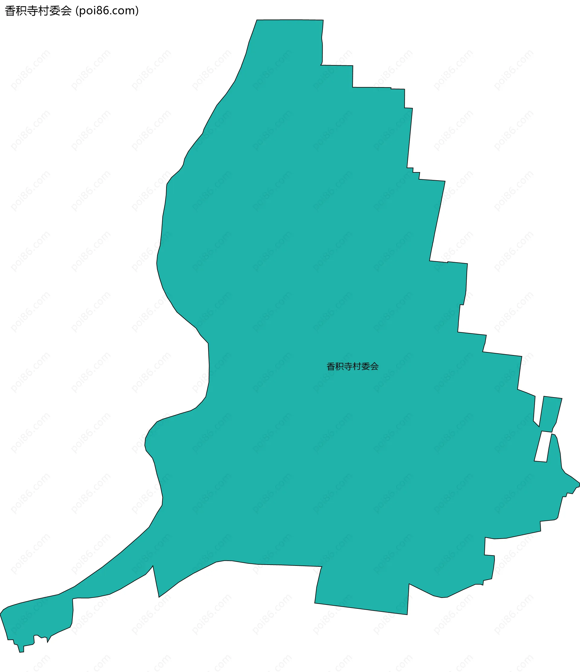 香积寺村委会边界地图