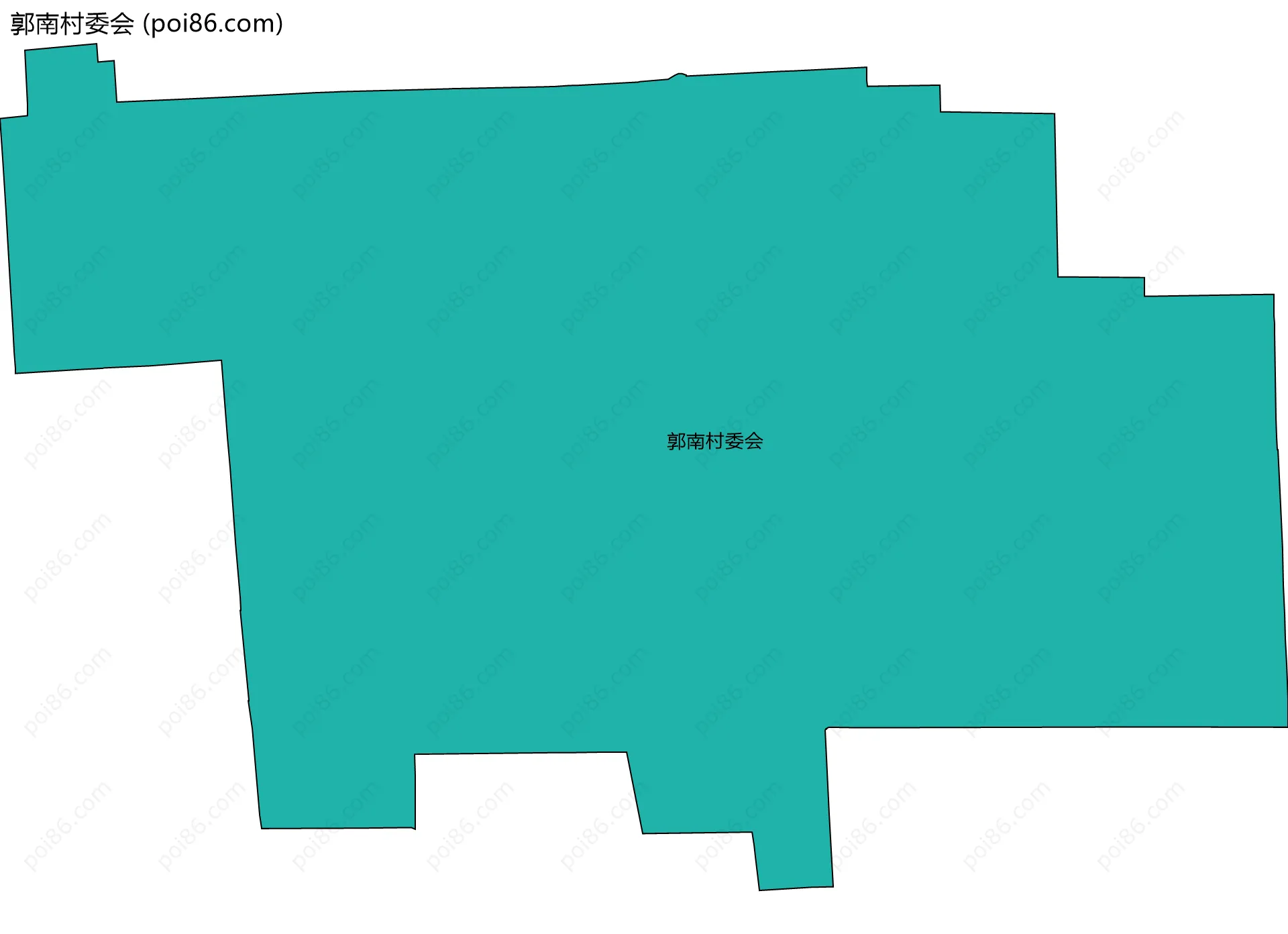 郭南村委会边界地图
