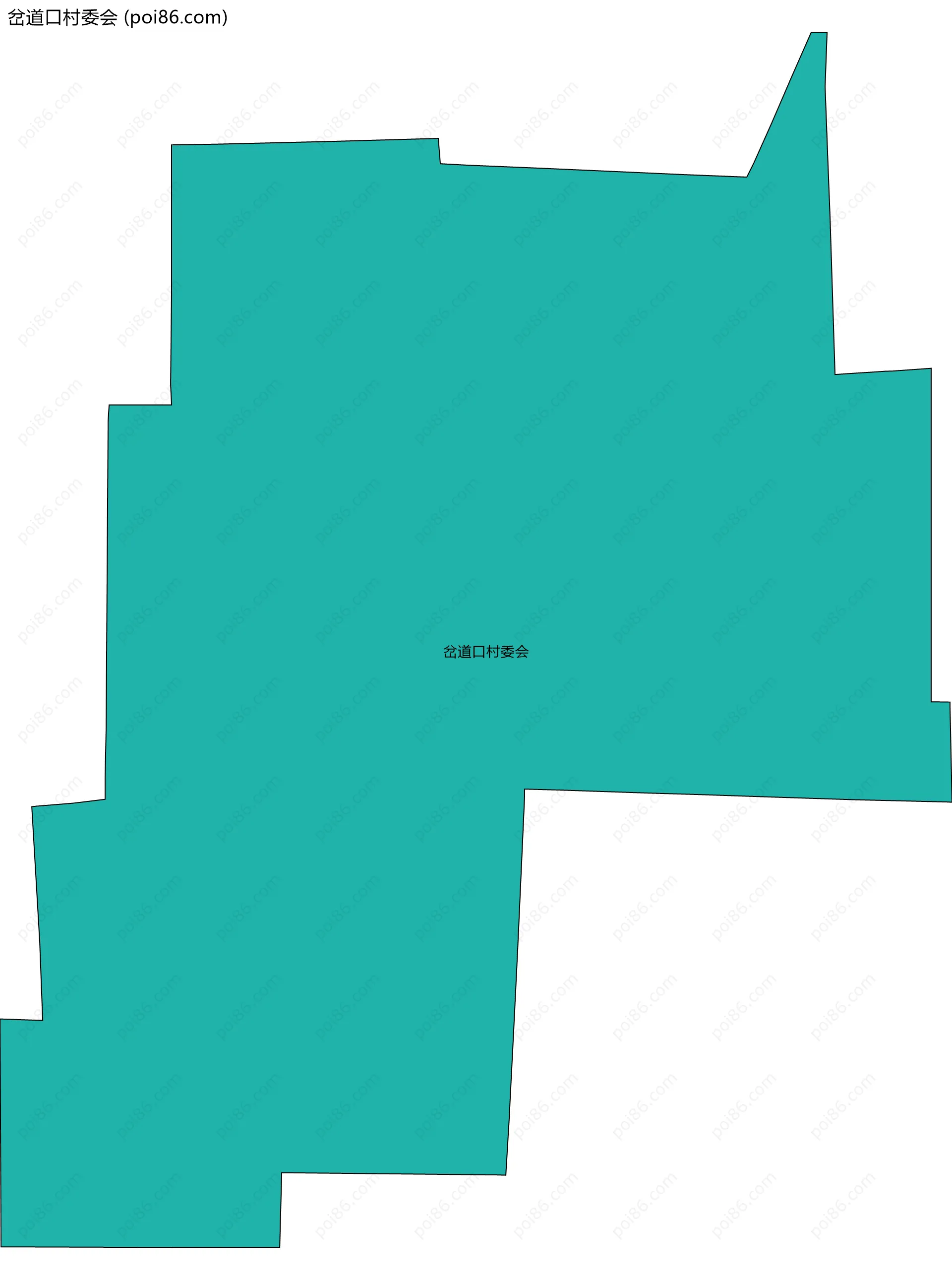 岔道口村委会边界地图