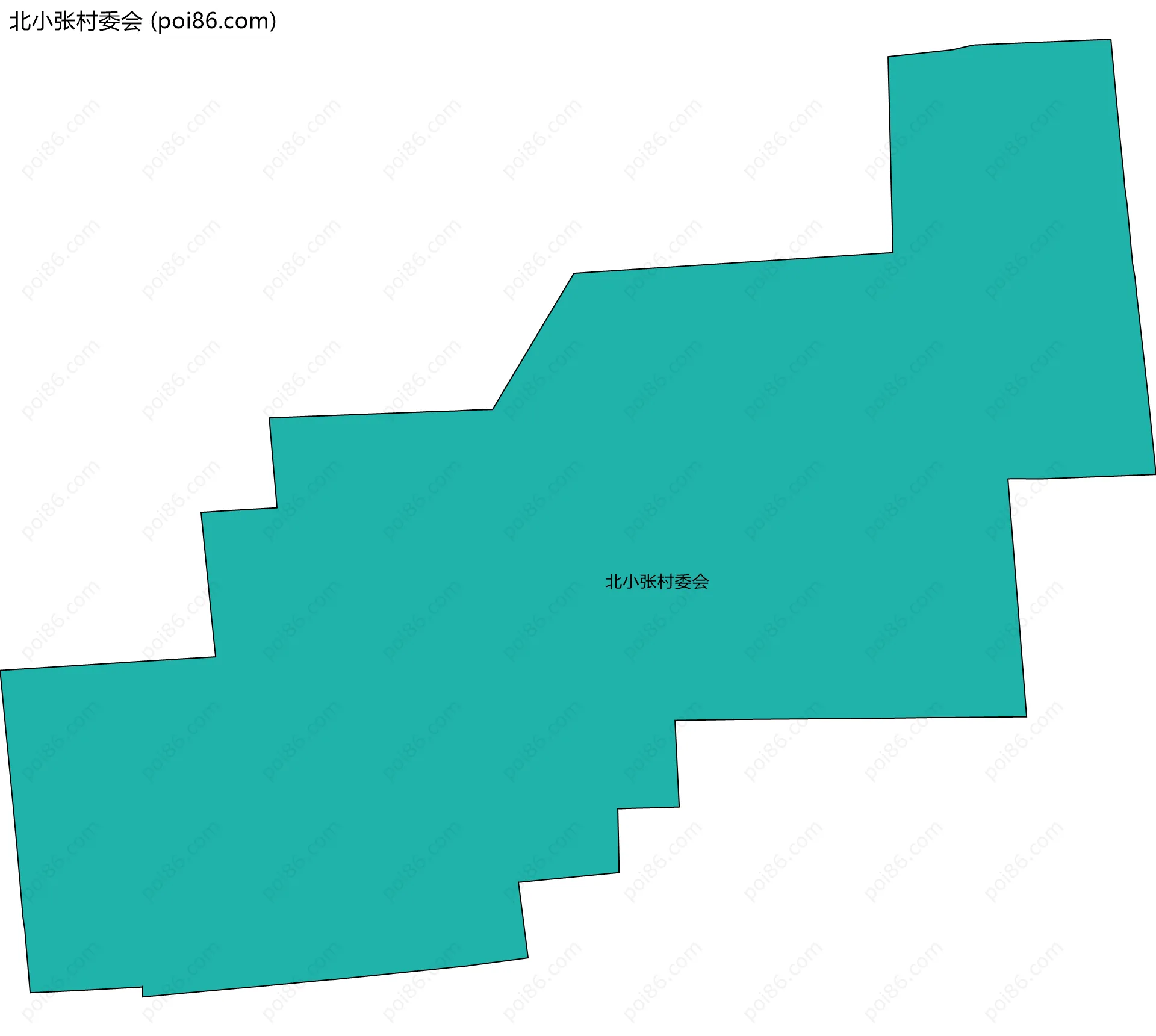 北小张村委会边界地图