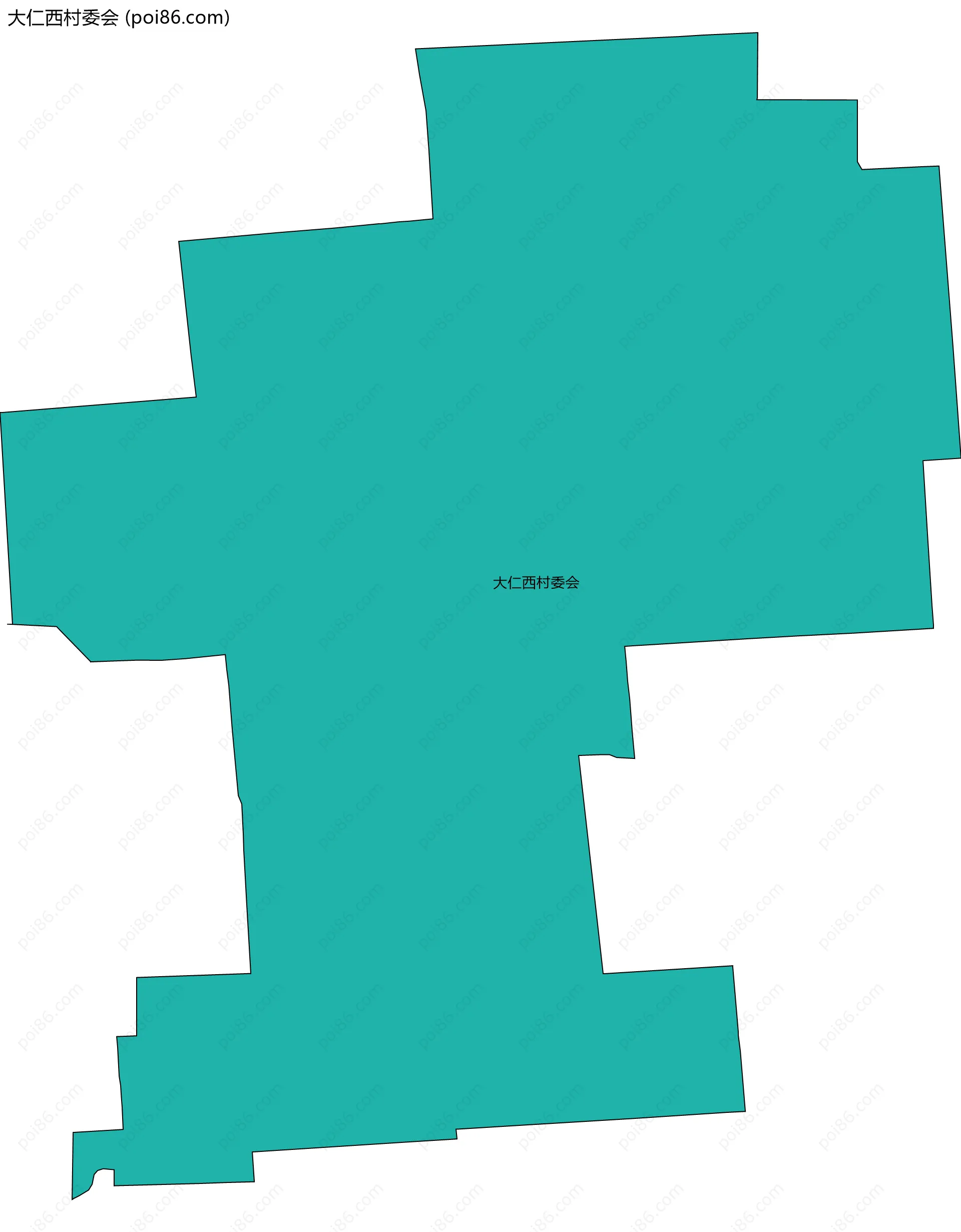 大仁西村委会边界地图