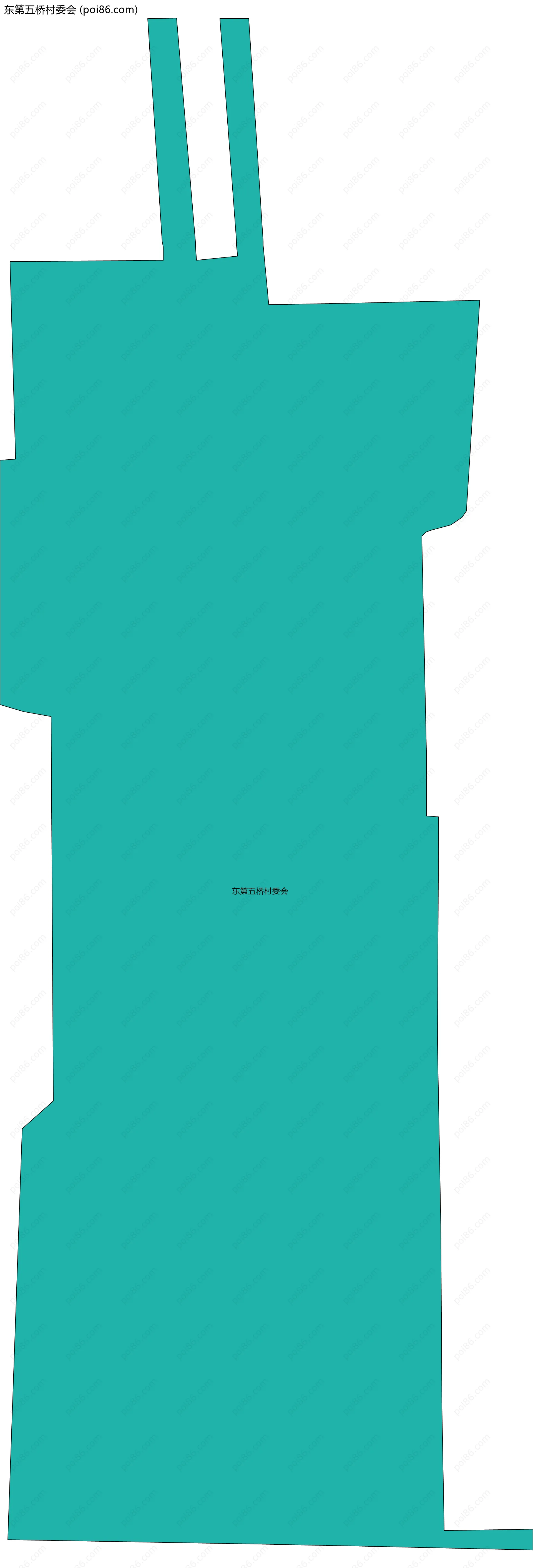 东第五桥村委会边界地图
