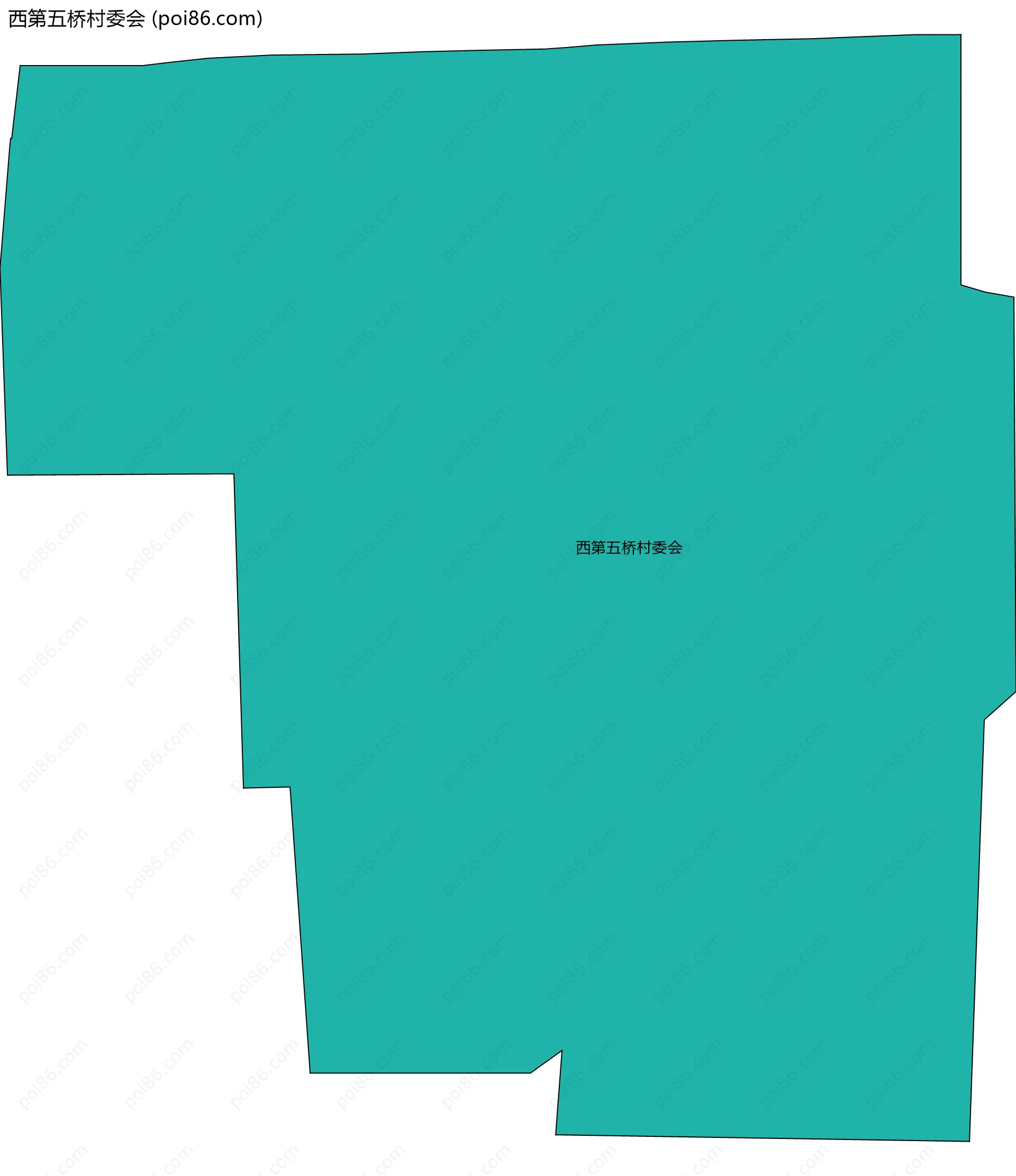 西第五桥村委会边界地图