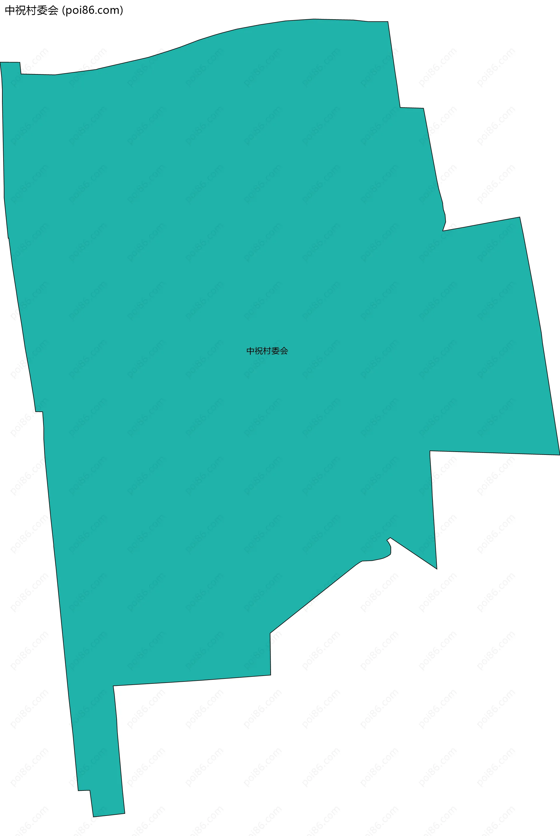 中祝村委会边界地图