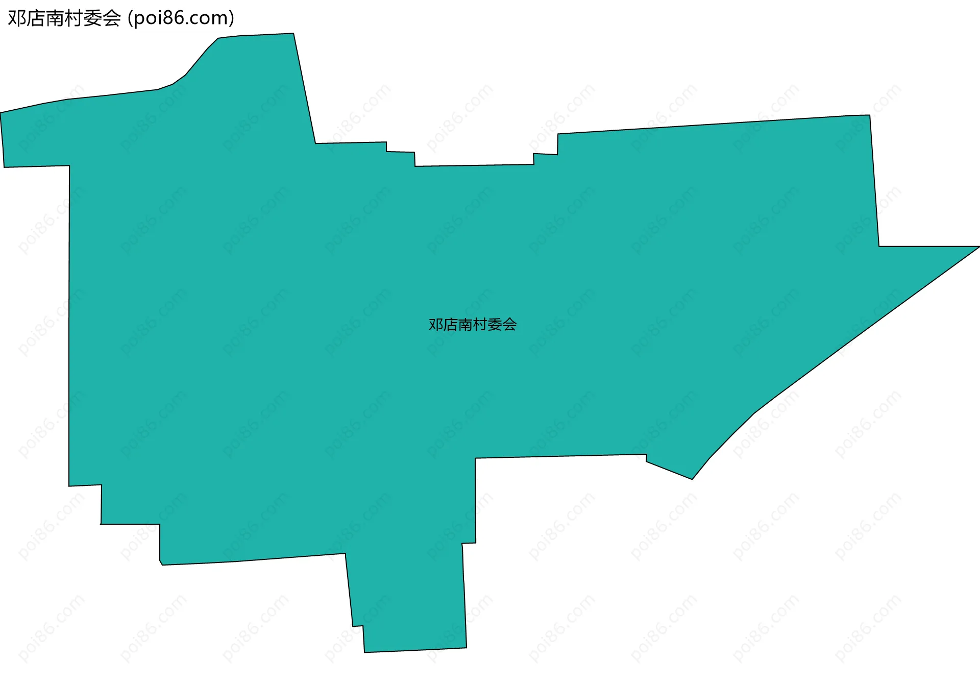 邓店南村委会边界地图