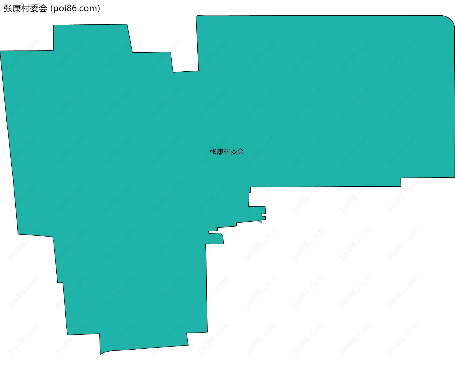 张康村委会边界地图
