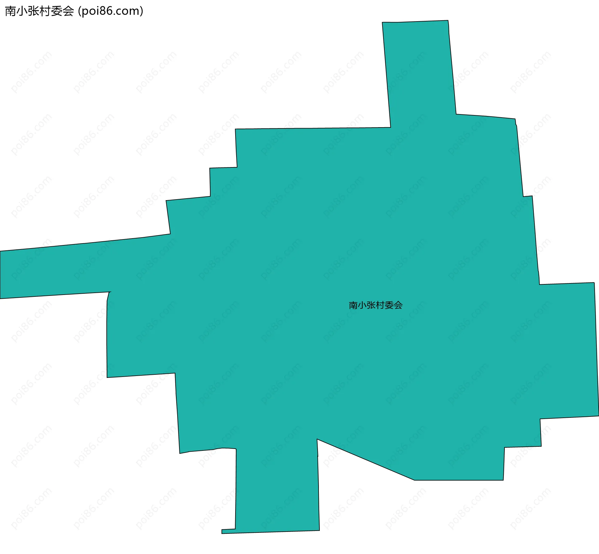 南小张村委会边界地图