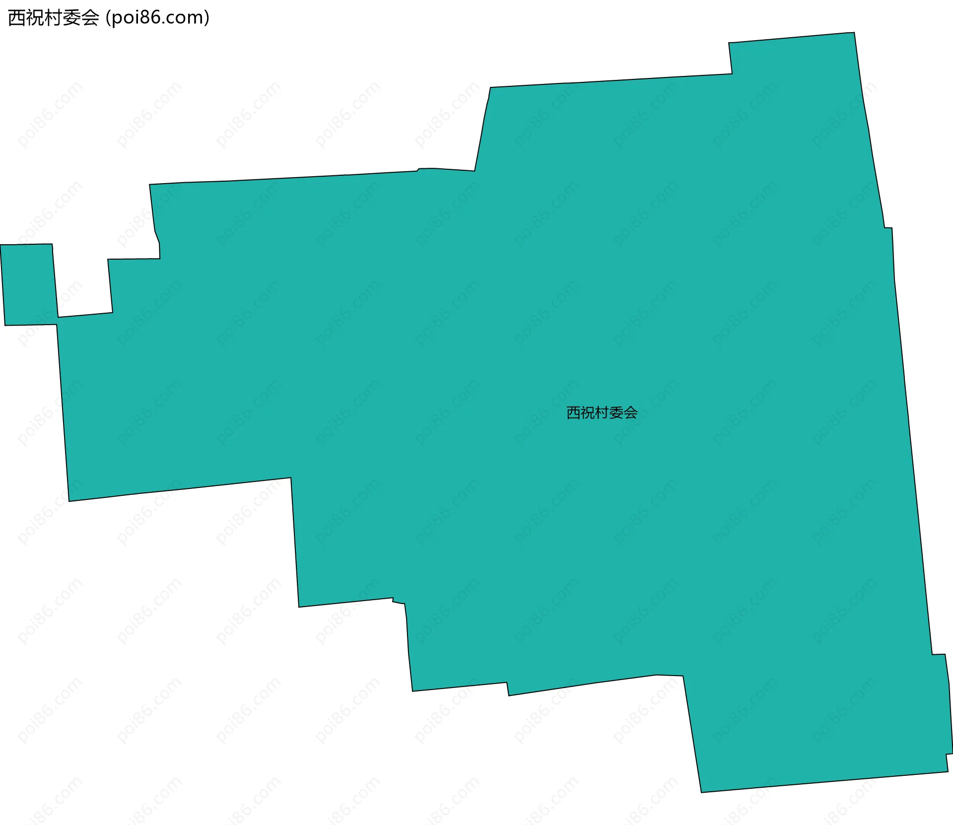 西祝村委会边界地图