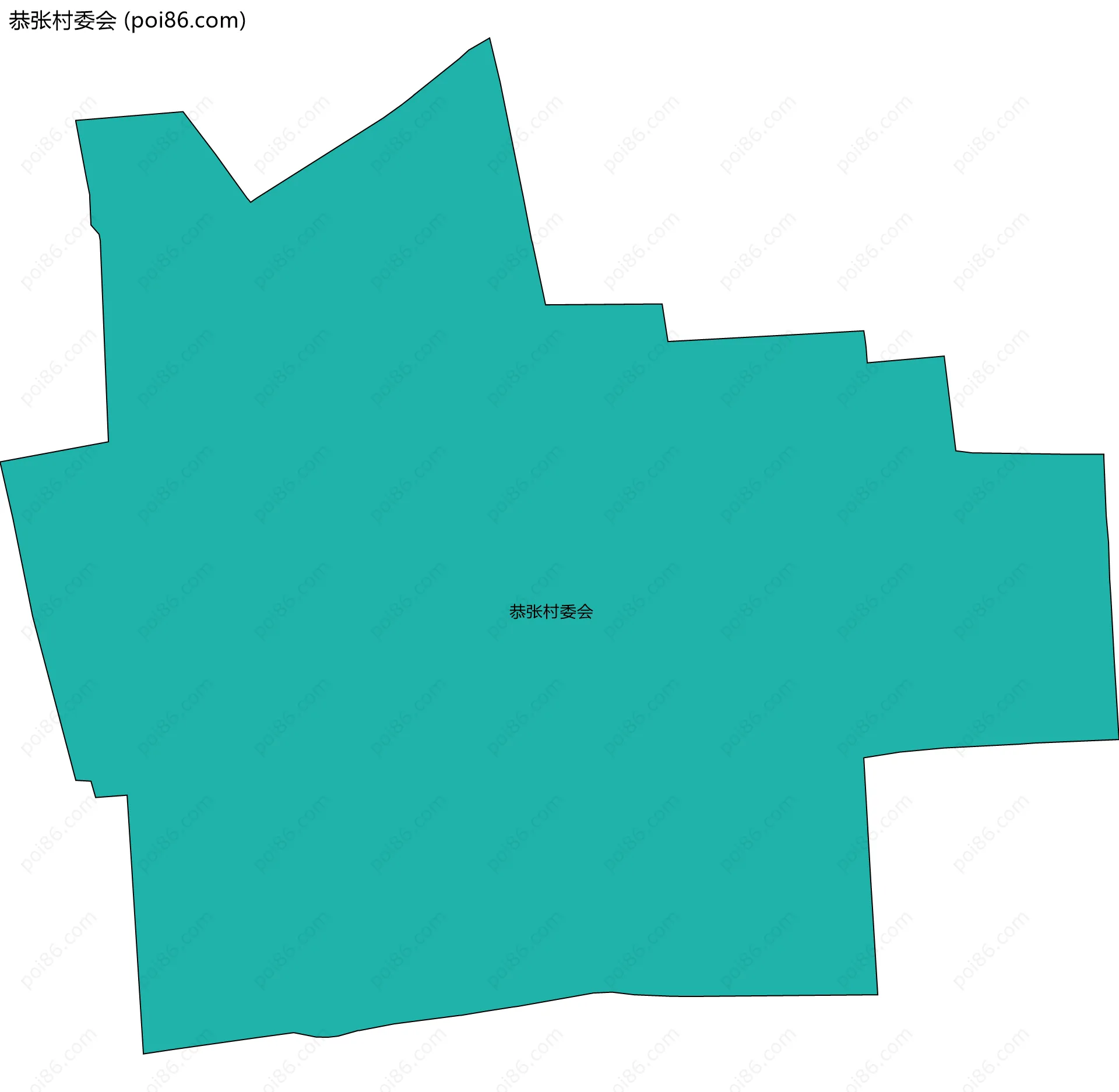 恭张村委会边界地图