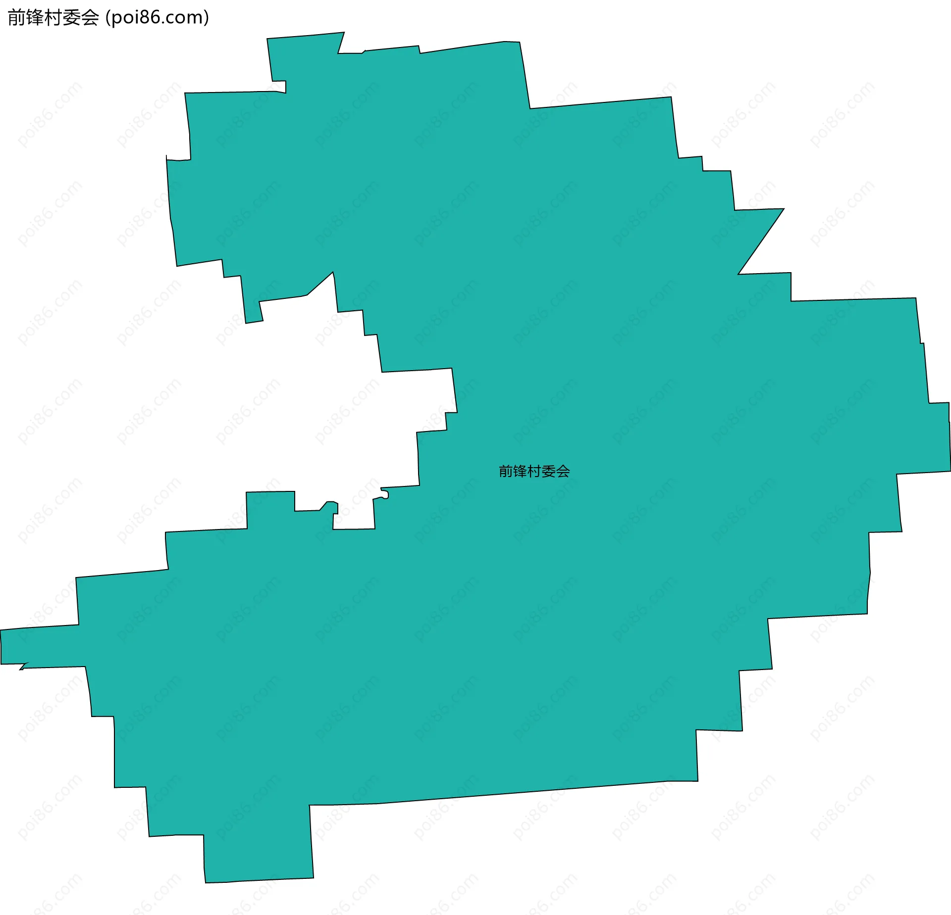 前锋村委会边界地图