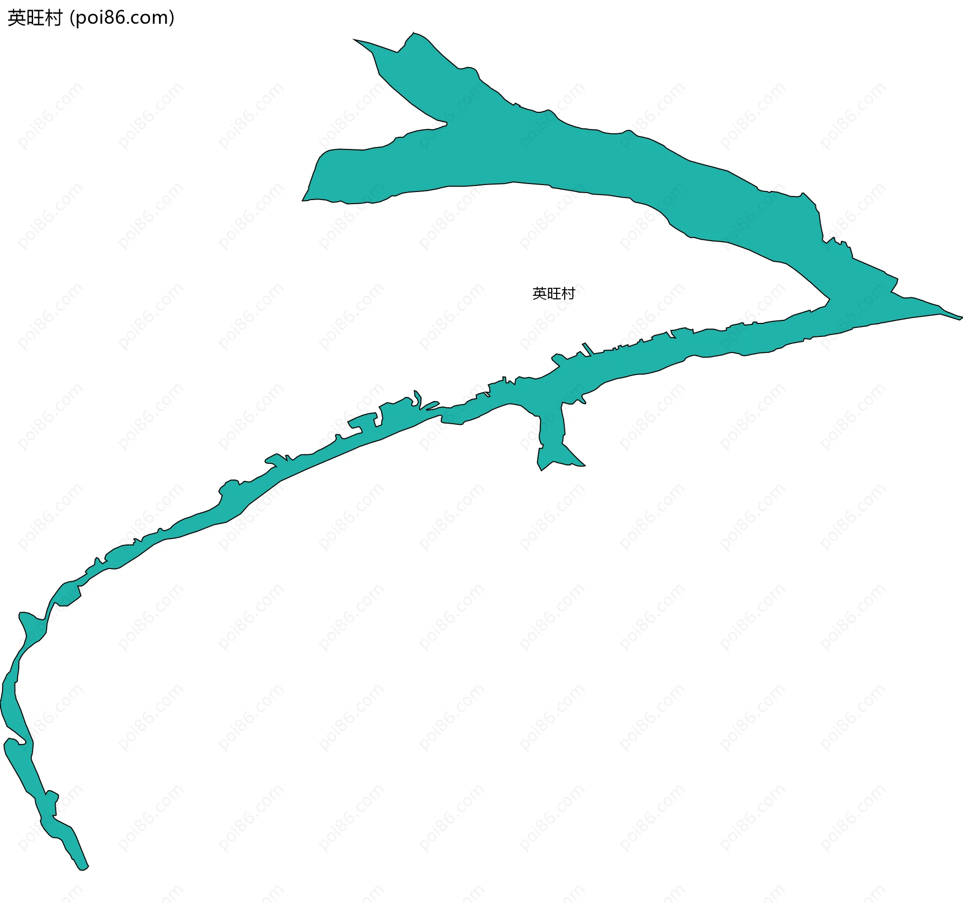 英旺村边界地图