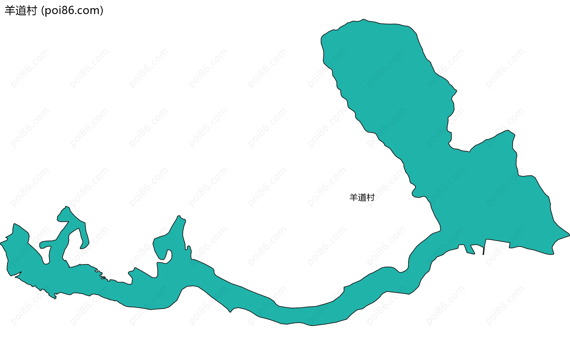 羊道村边界地图