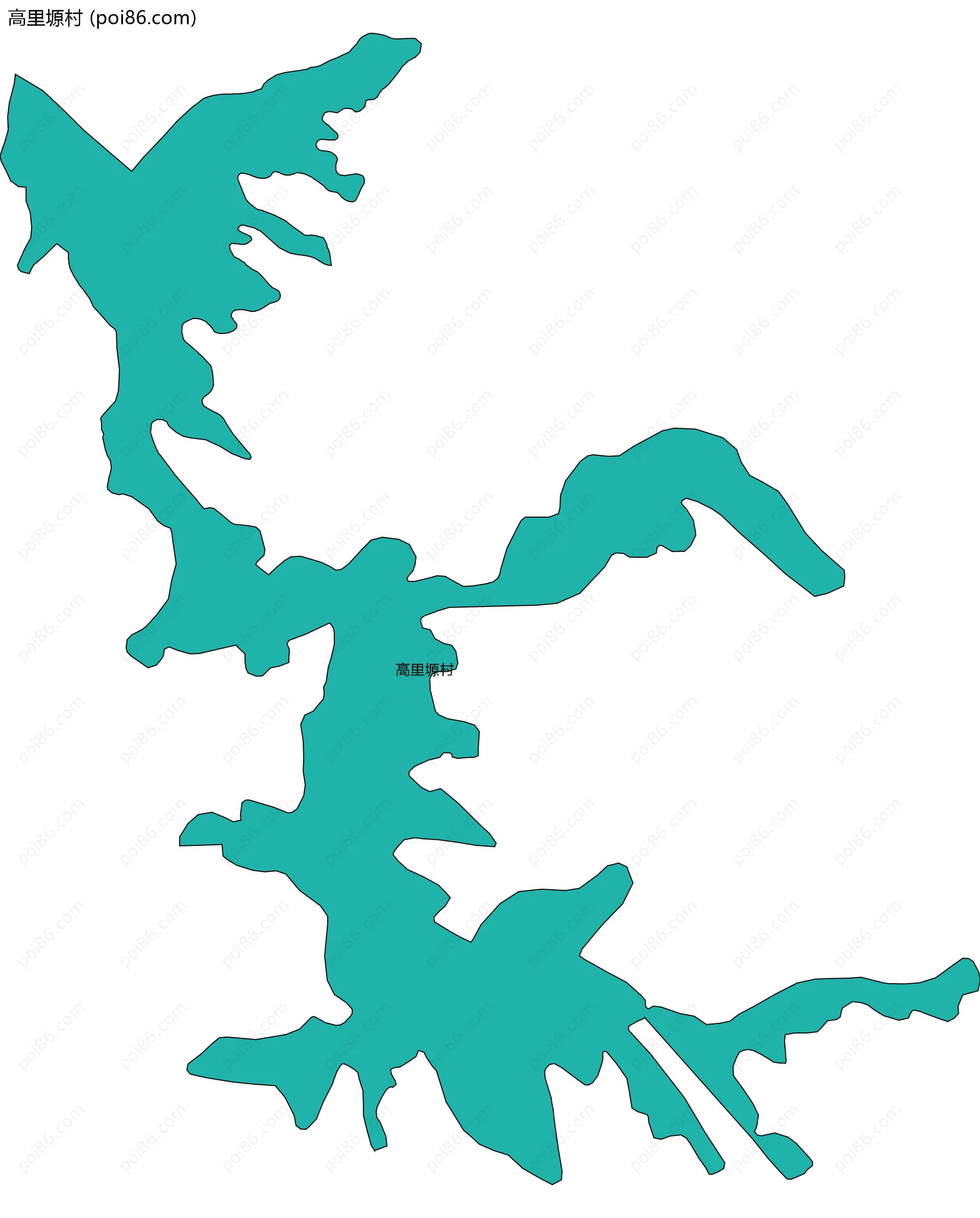 高里塬村边界地图