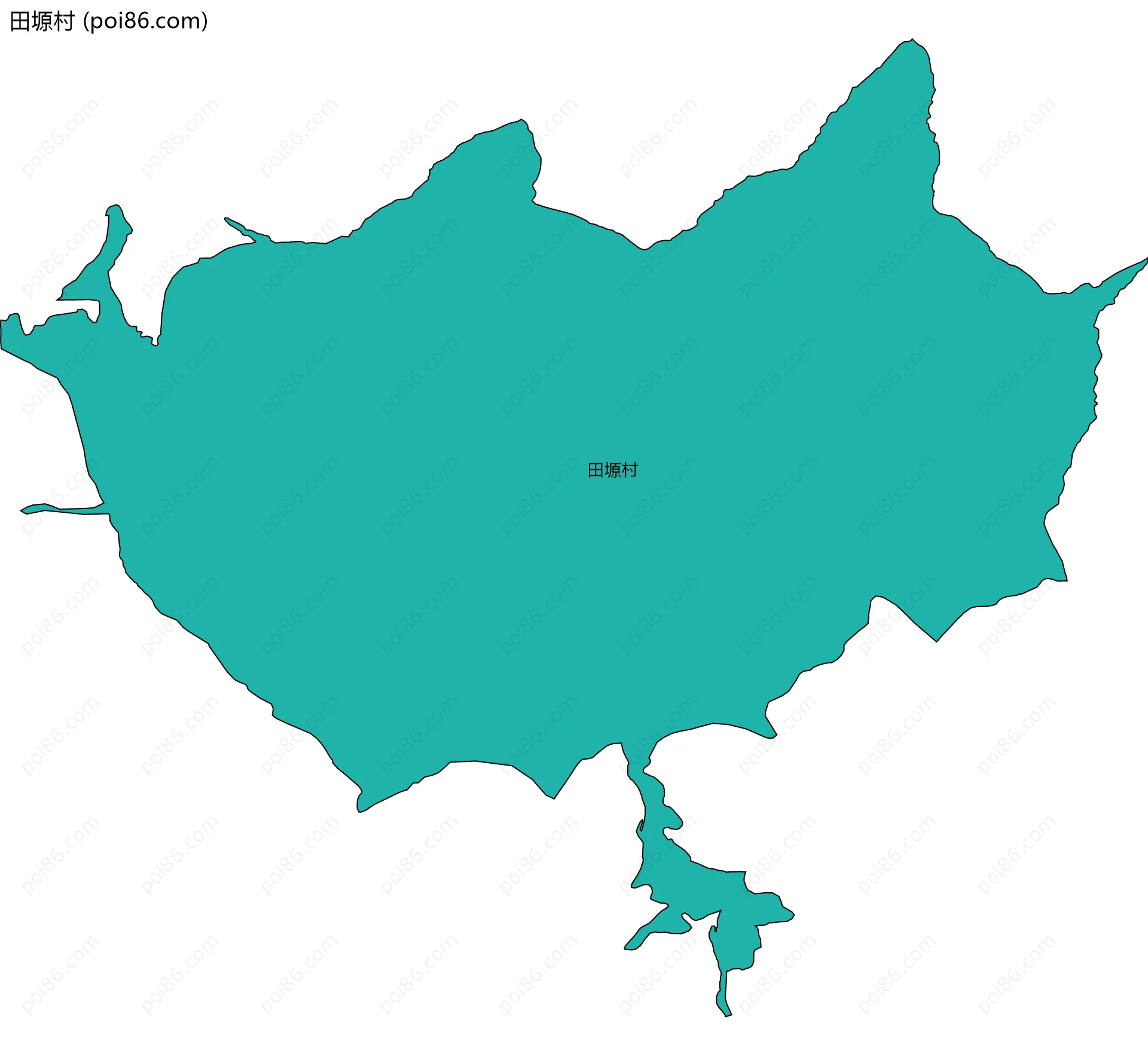 田塬村边界地图