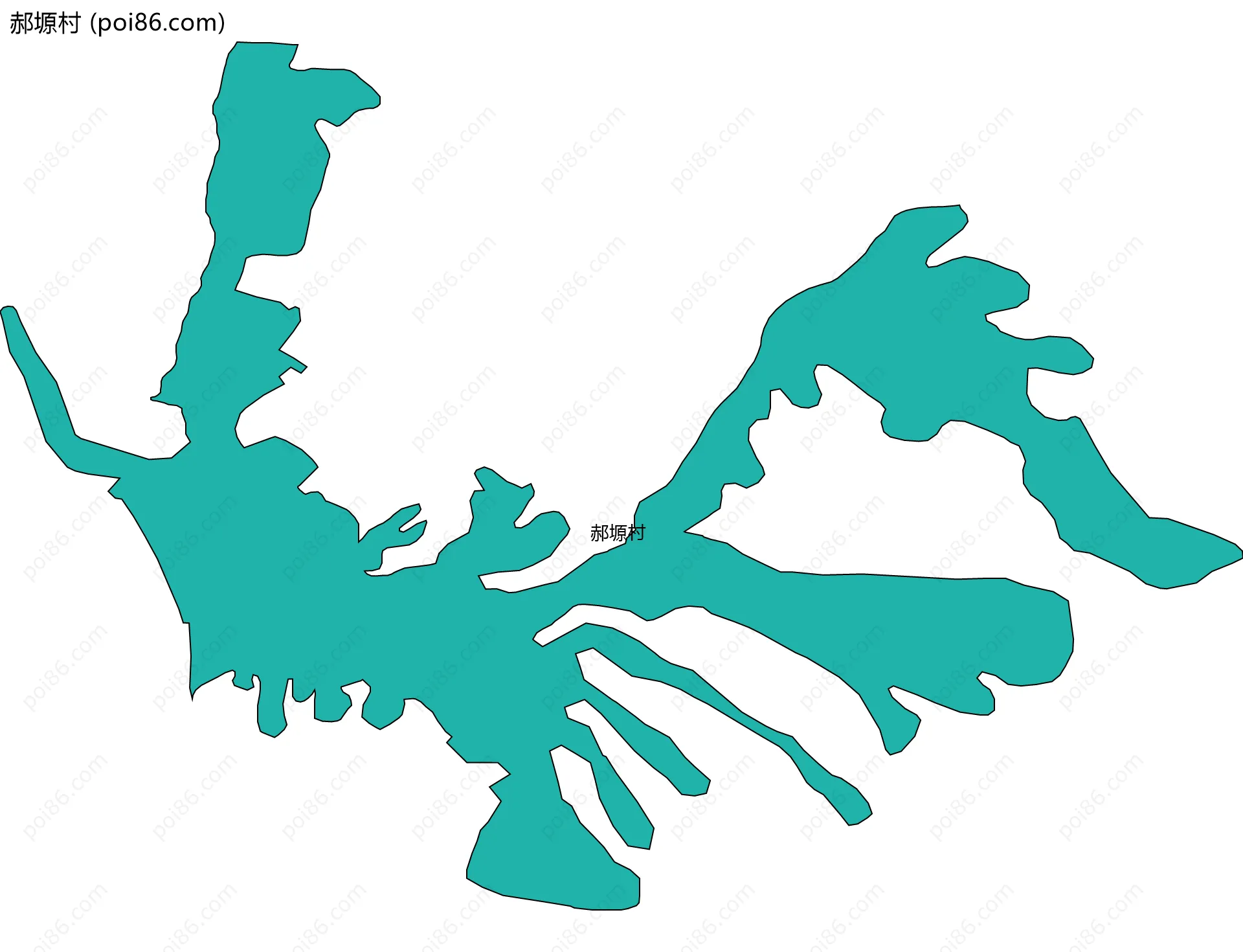 郝塬村边界地图