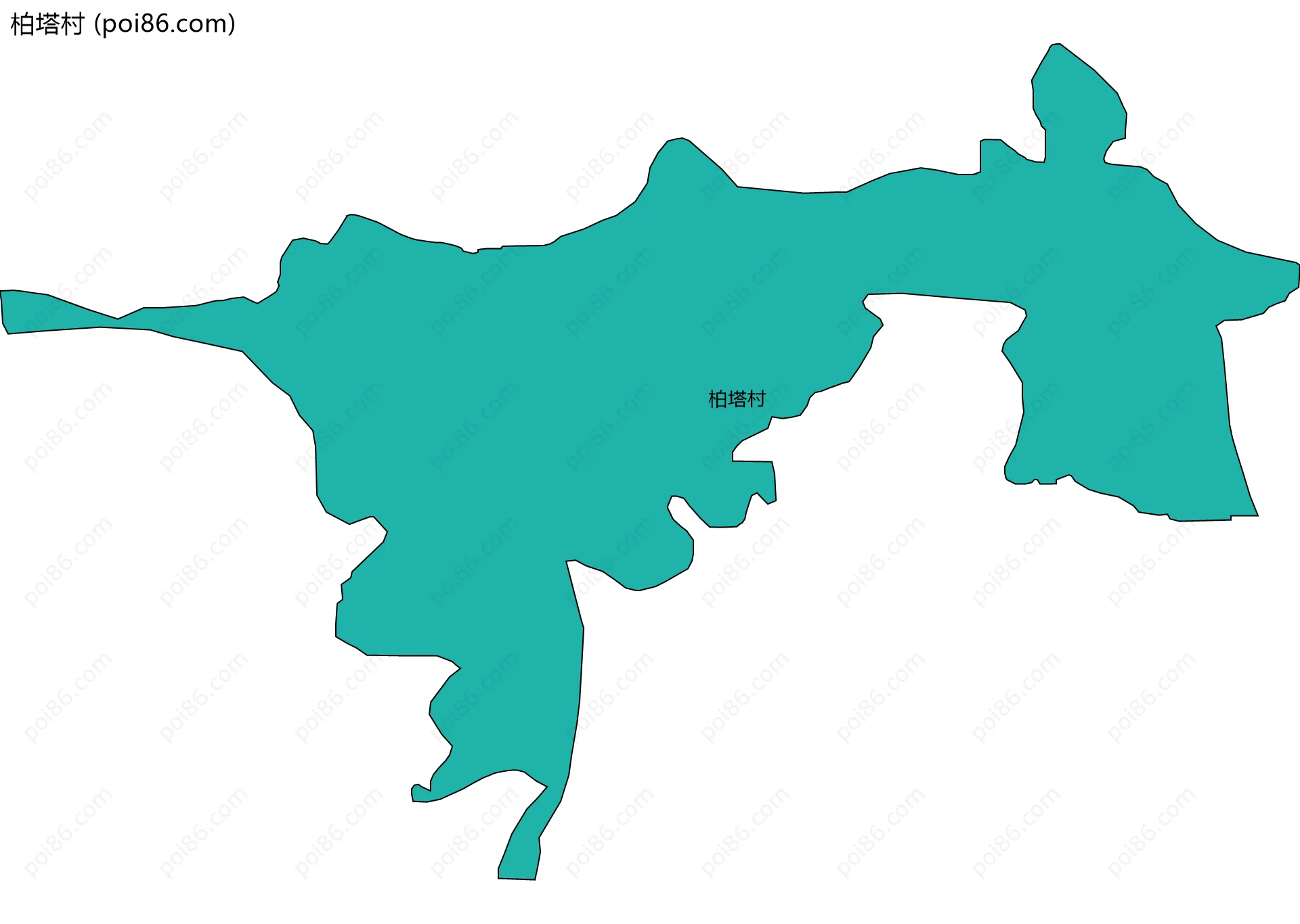 柏塔村边界地图