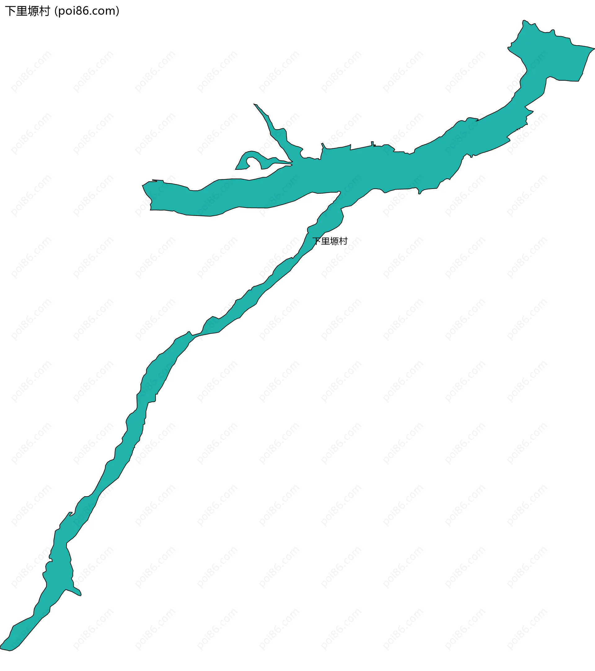 下里塬村边界地图