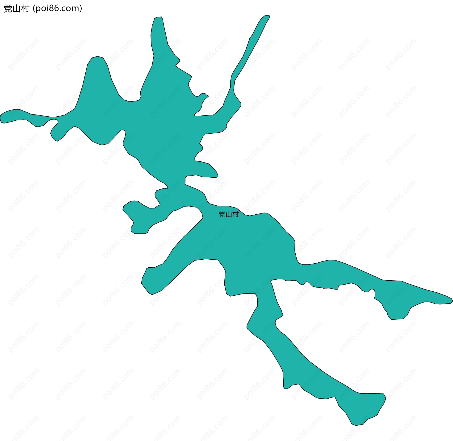 党山村边界地图