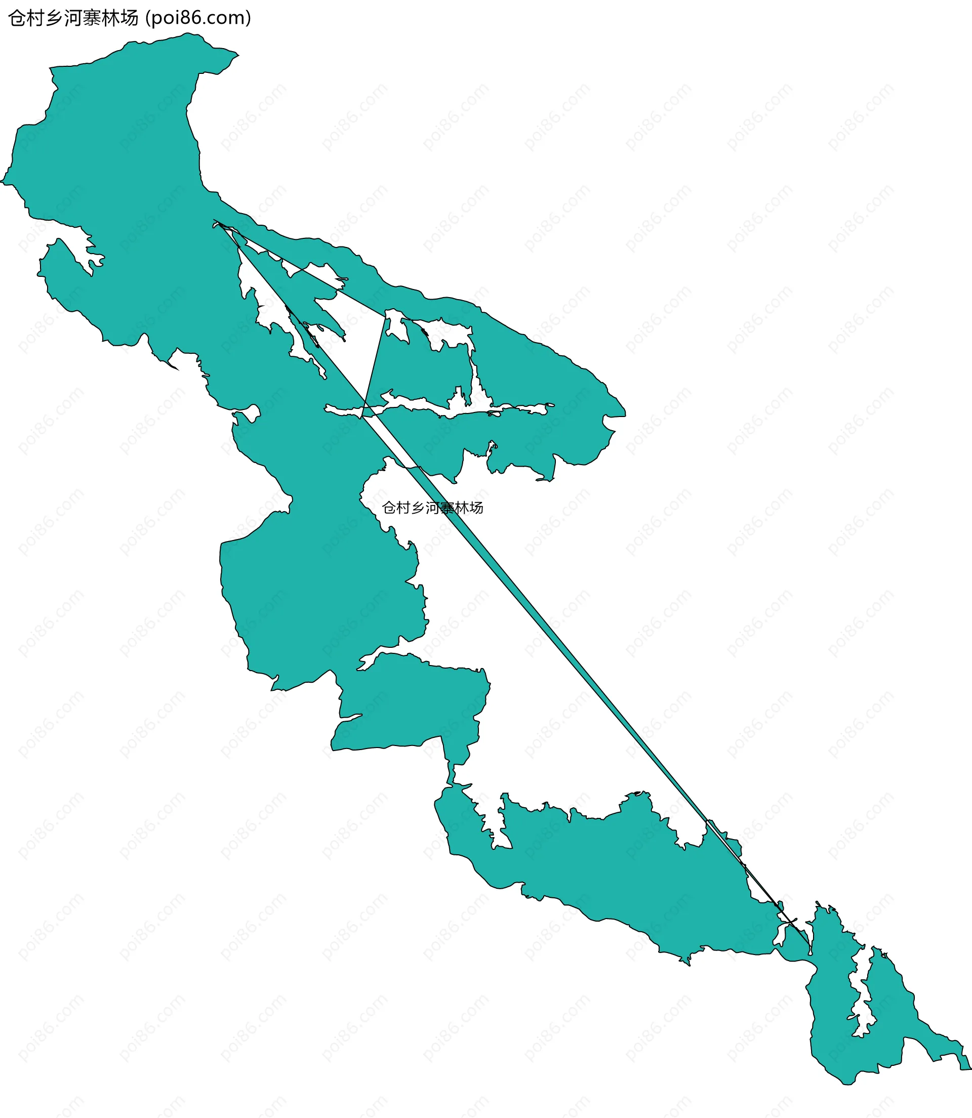 仓村乡河寨林场边界地图