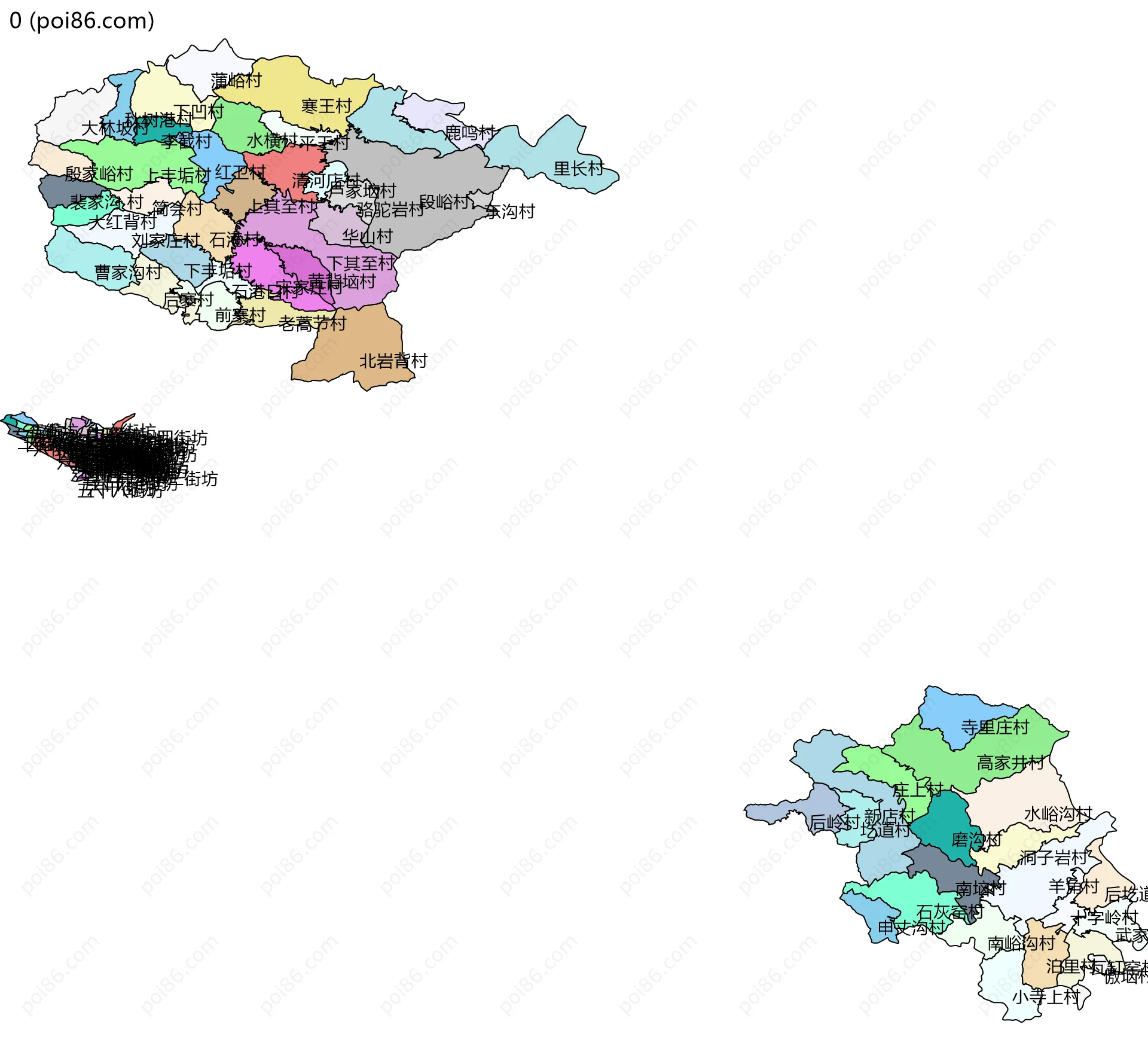 0边界地图(五级行政区划)