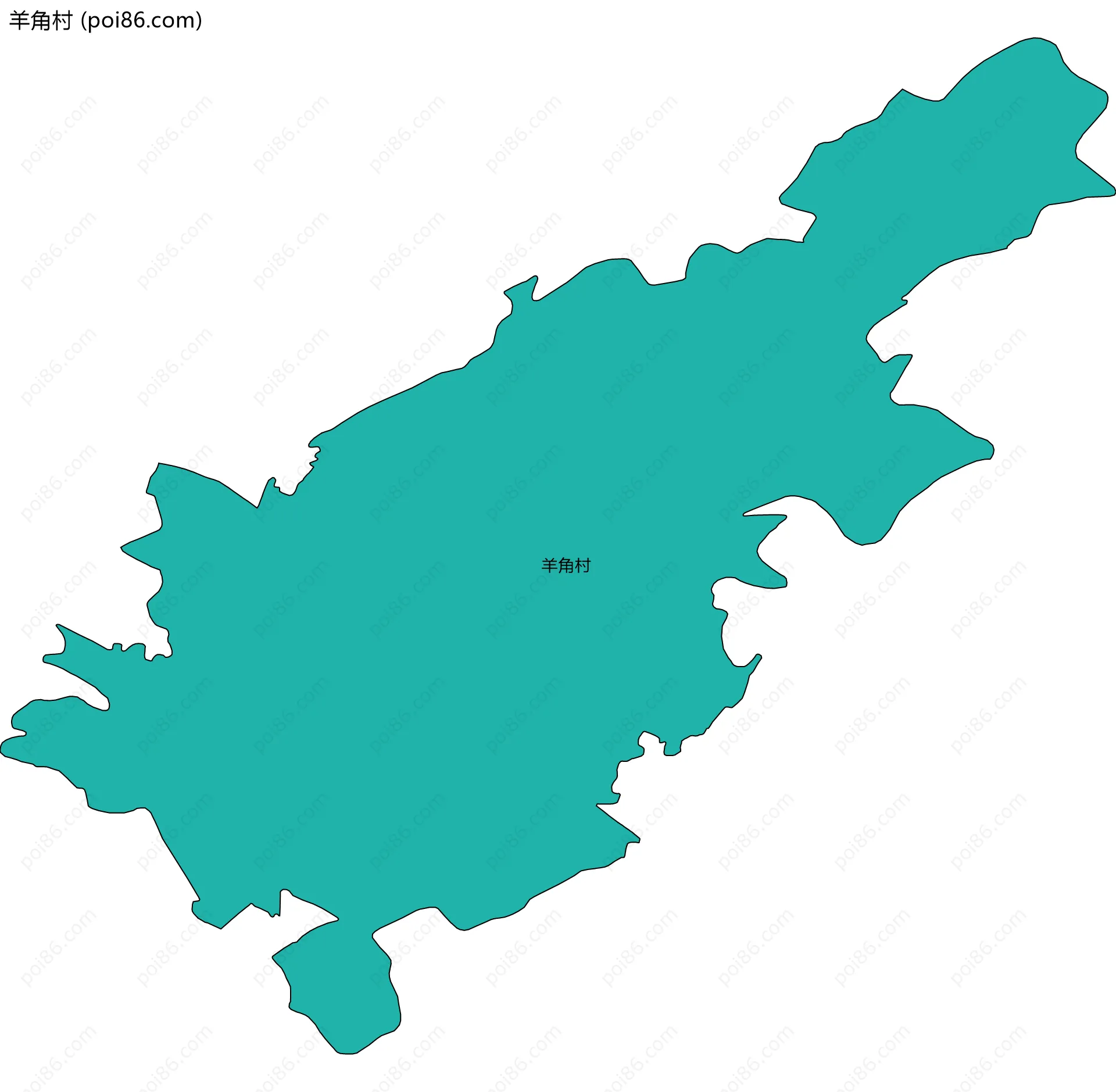 羊角村边界地图