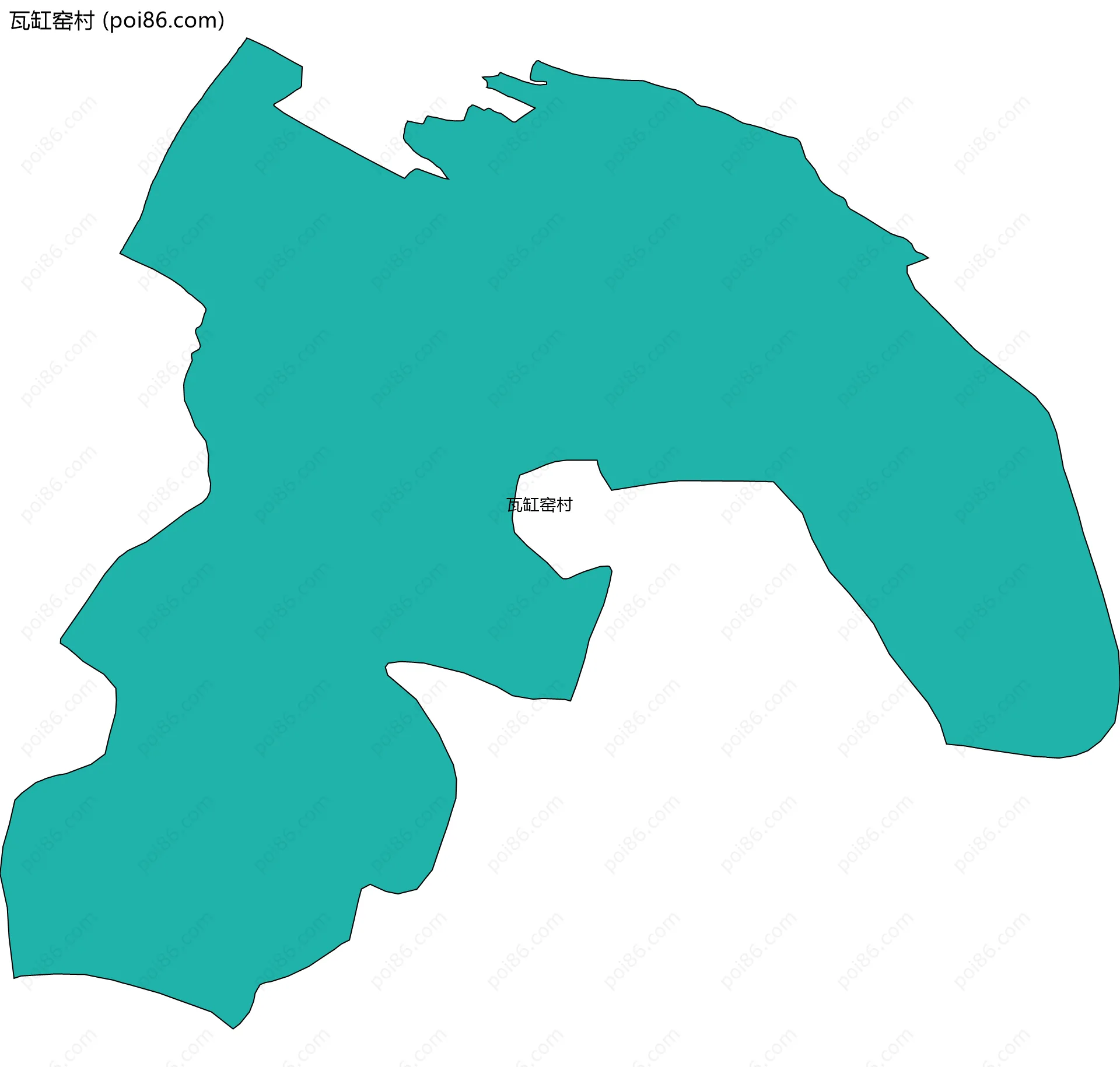 瓦缸窑村边界地图