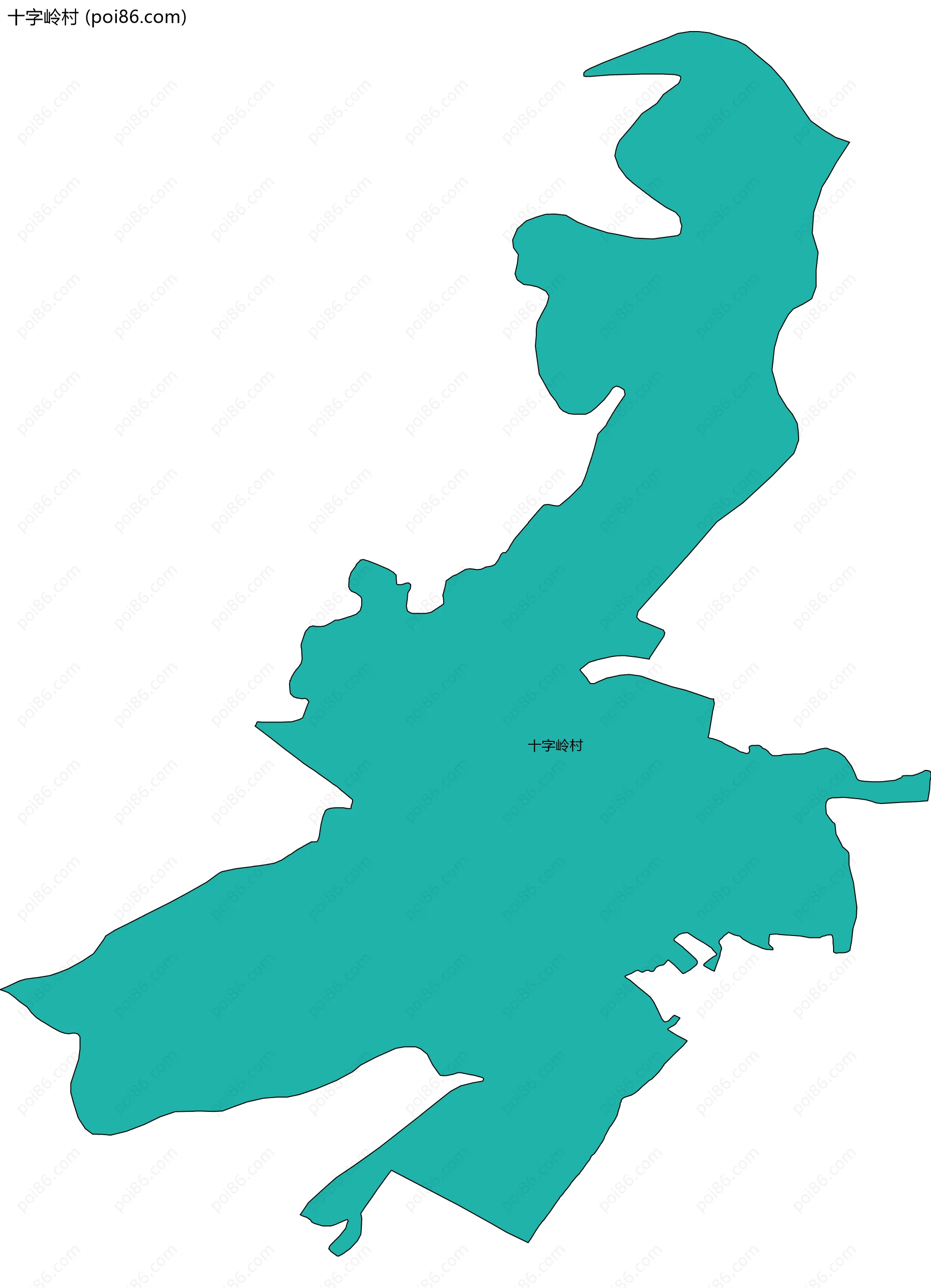 十字岭村边界地图