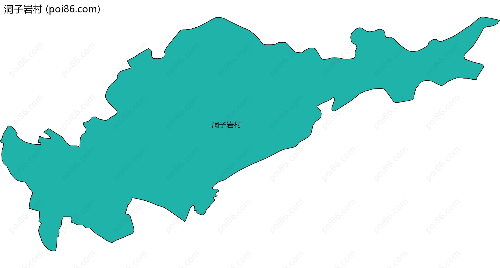 洞子岩村边界地图