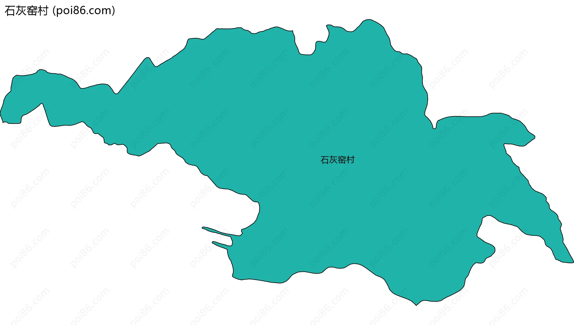 石灰窑村边界地图