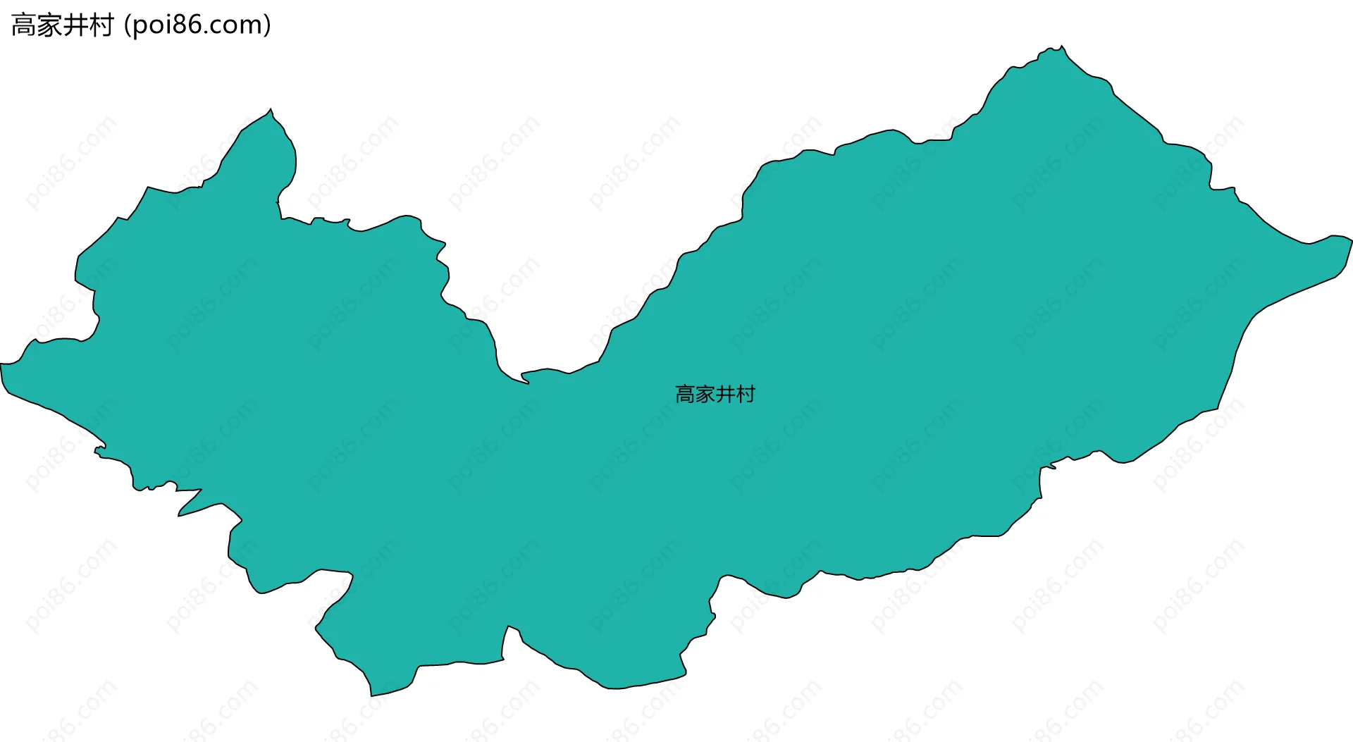 高家井村边界地图