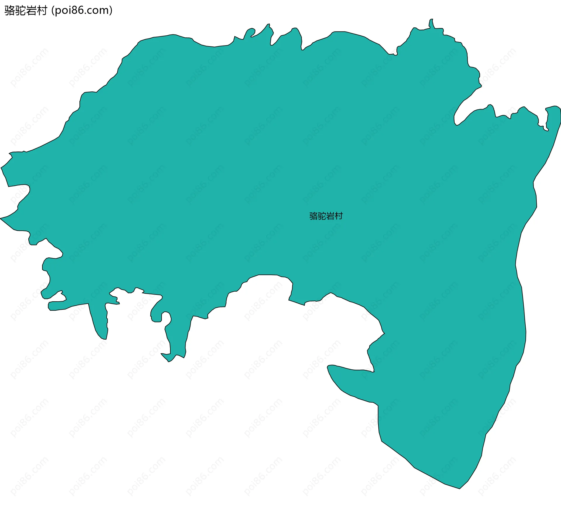 骆驼岩村边界地图