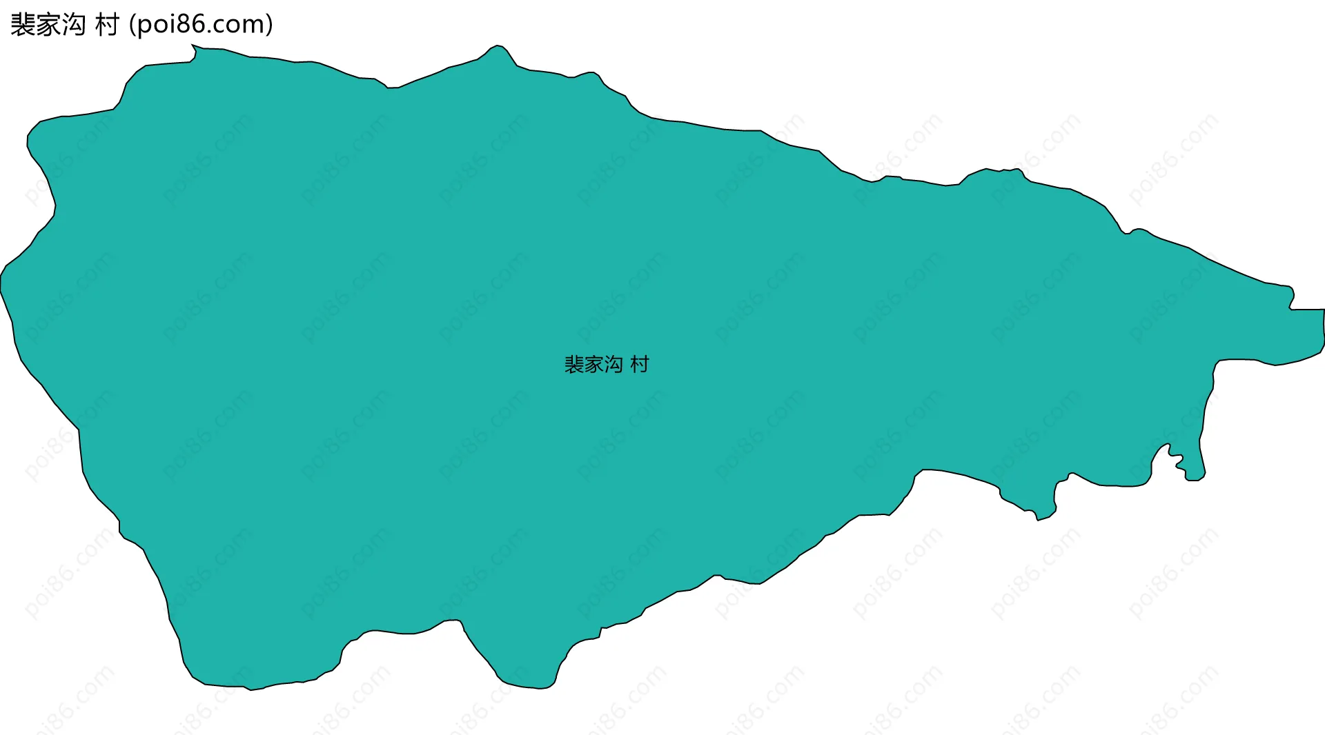 裴家沟 村边界地图