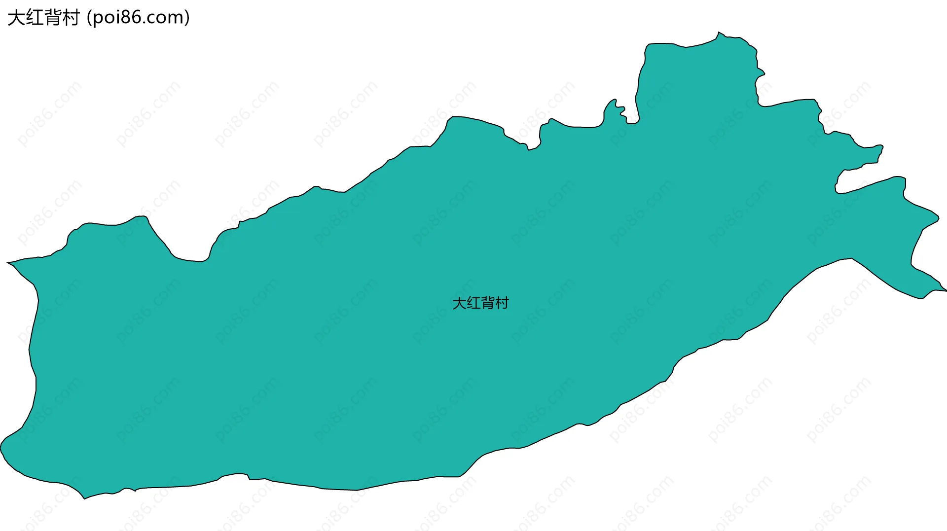 大红背村边界地图