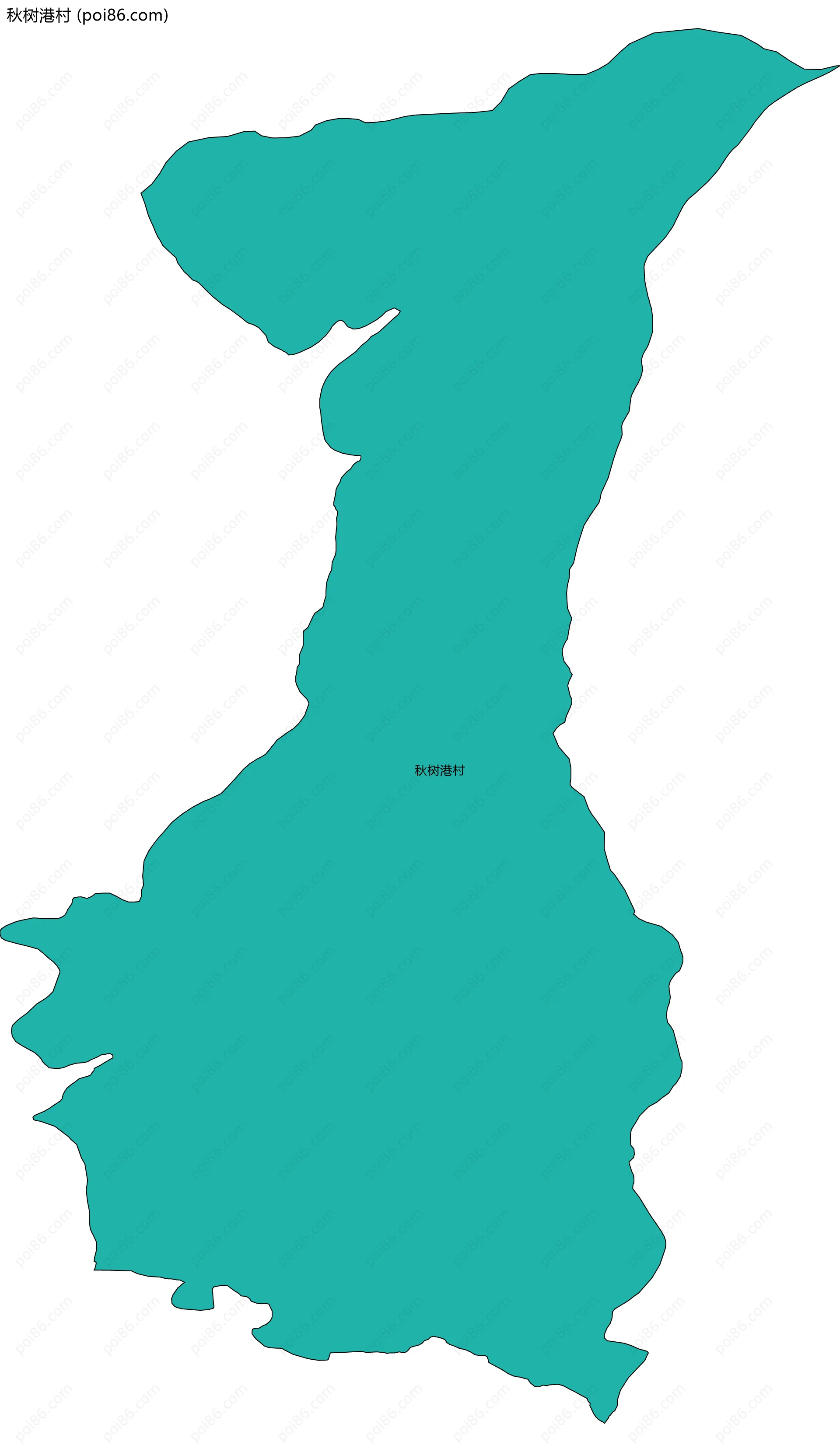 秋树港村边界地图