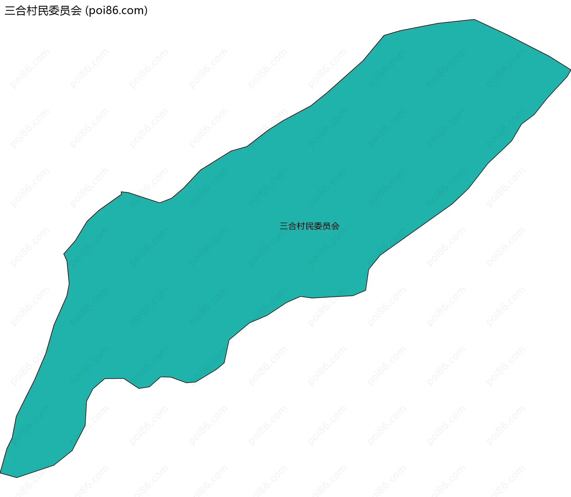 三合村民委员会边界地图