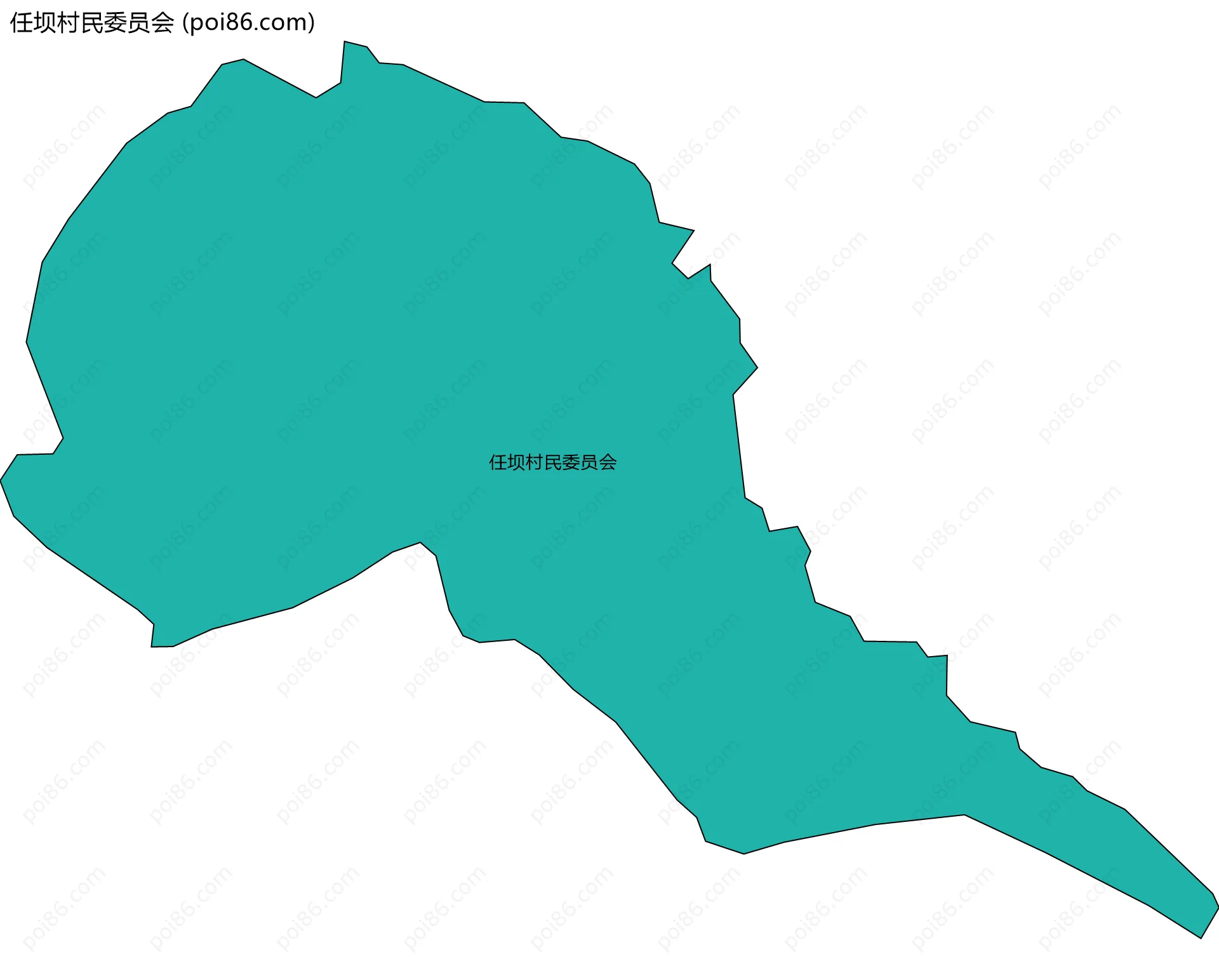 任坝村民委员会边界地图
