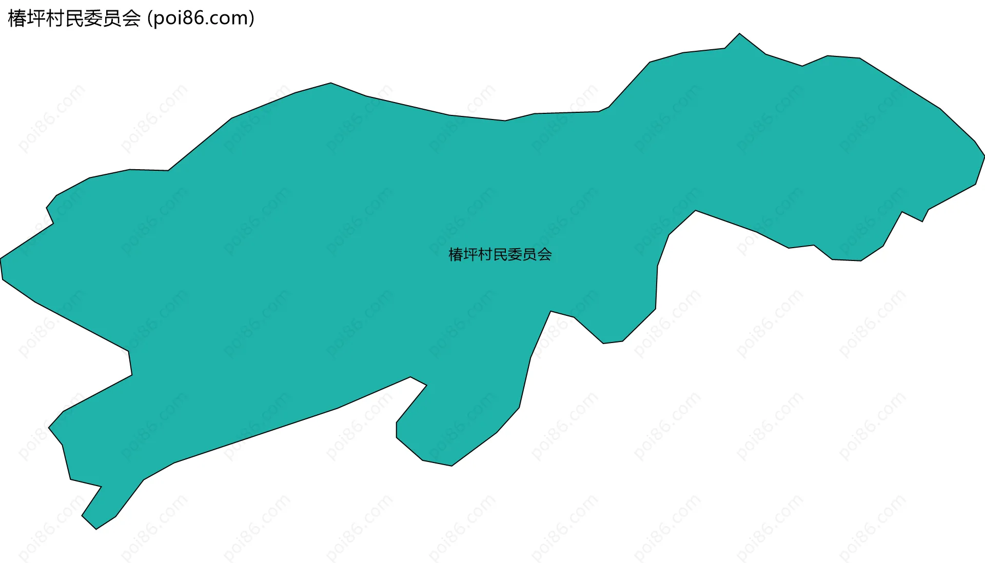 椿坪村民委员会边界地图