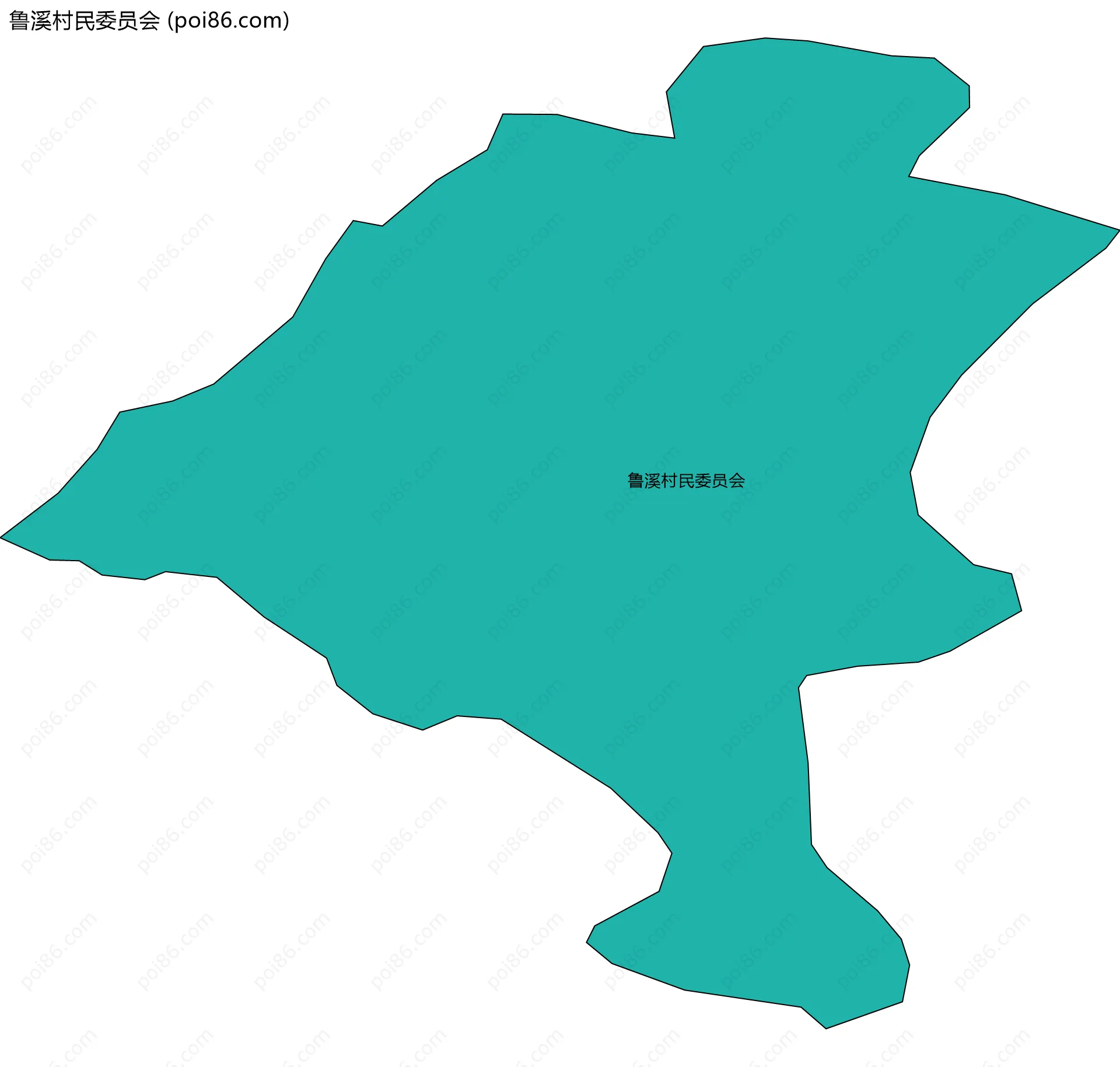 鲁溪村民委员会边界地图